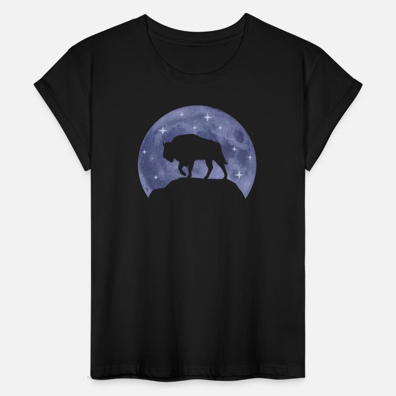 Bison Wisent Moon Forest Animal Lovers Gift