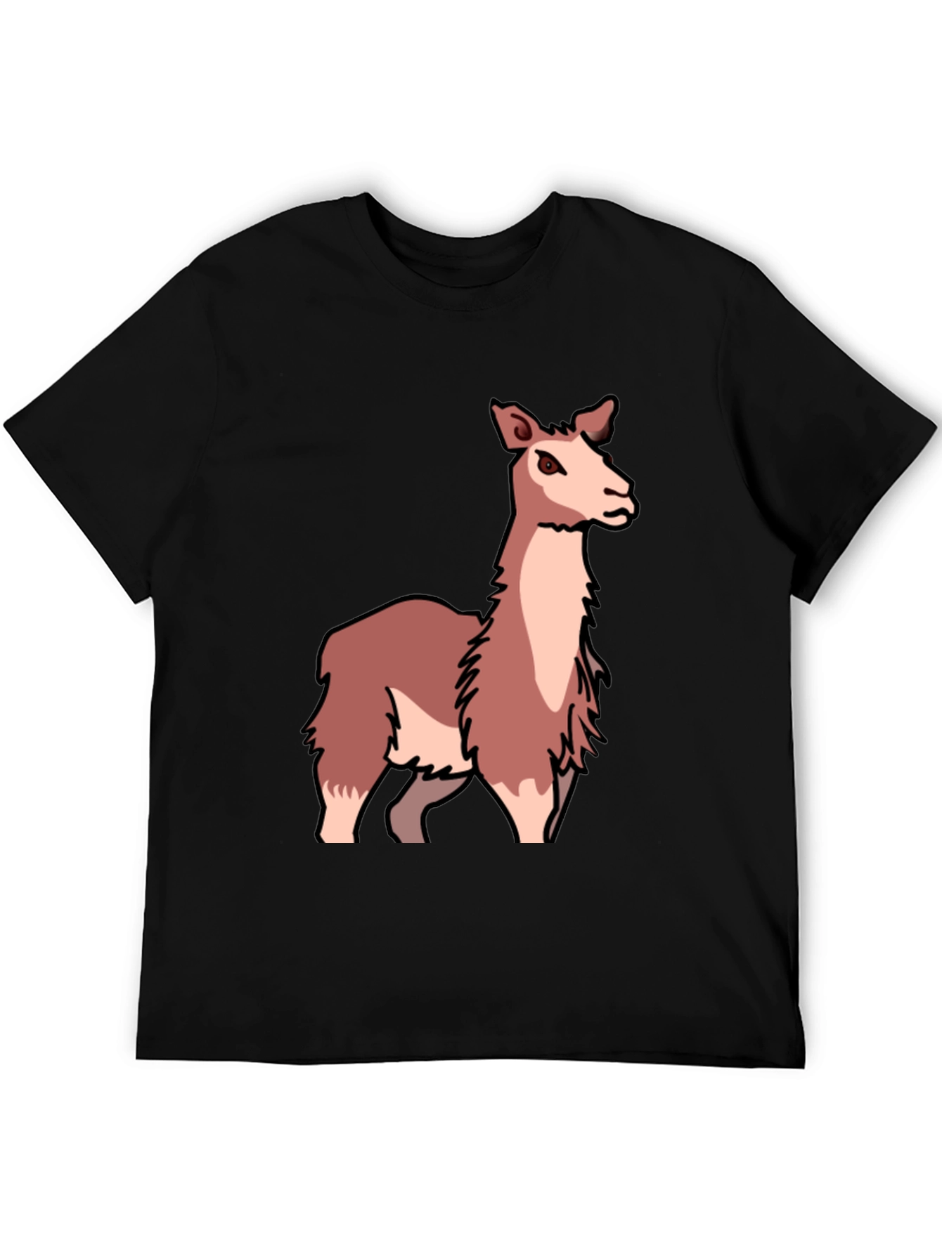 Llama Graphic Tee - Soft & Stylish Black T-Shirt