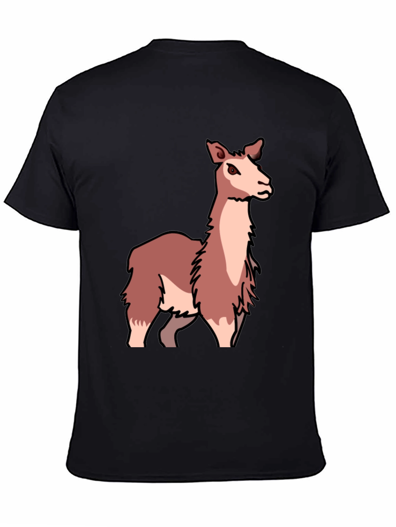 Llama Graphic Tee - Soft & Stylish Black T-Shirt