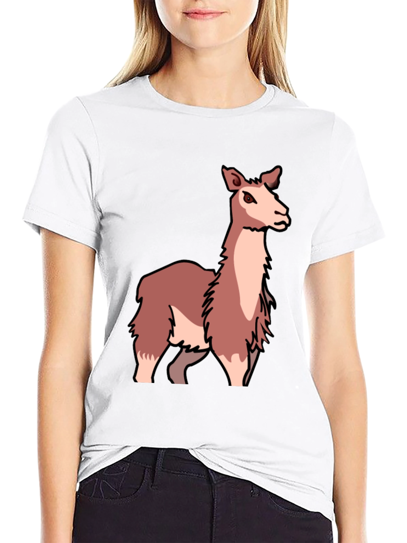 Llama Graphic Tee - Soft & Stylish Black T-Shirt