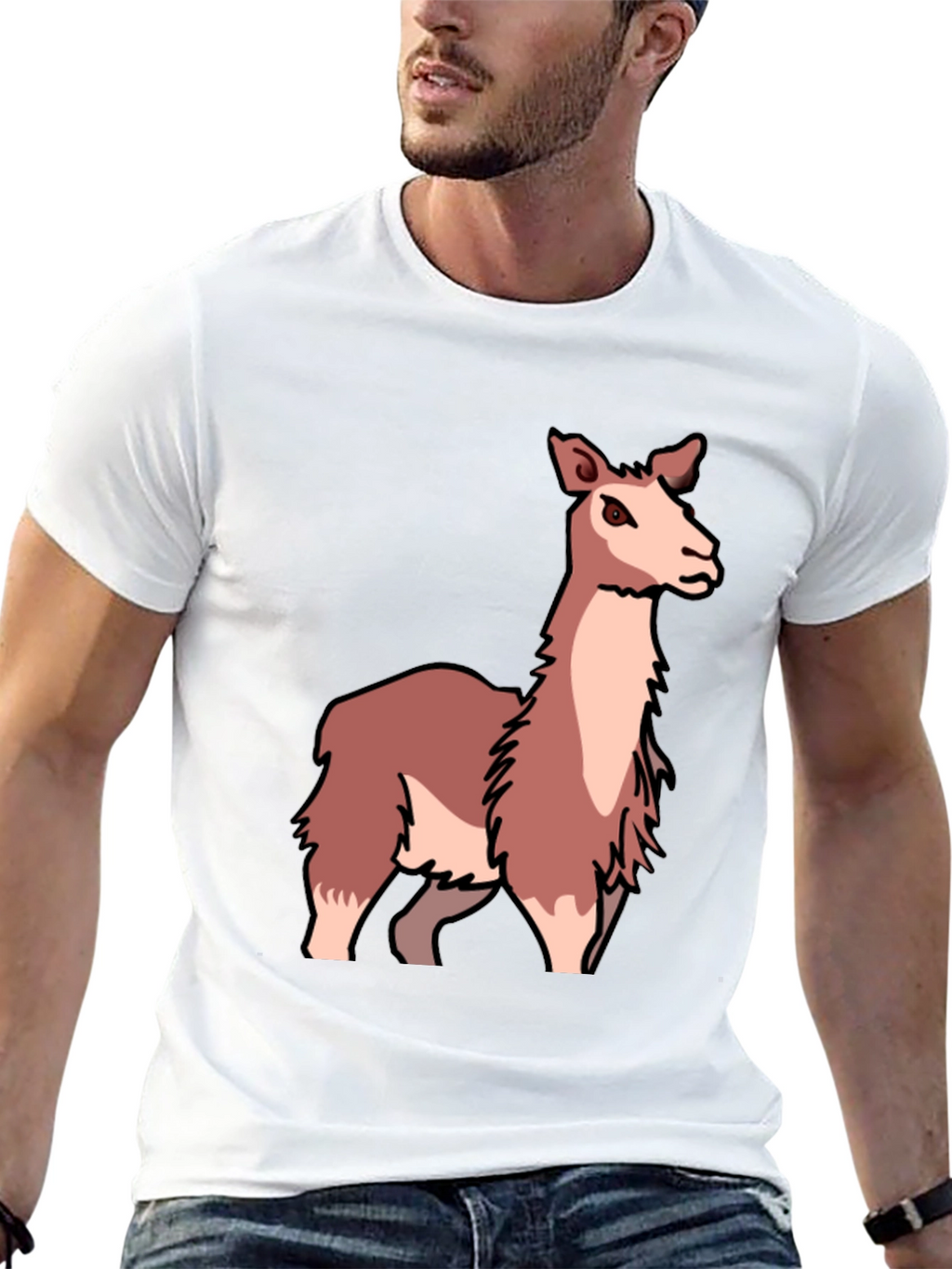 Llama Graphic Tee - Soft & Stylish Black T-Shirt
