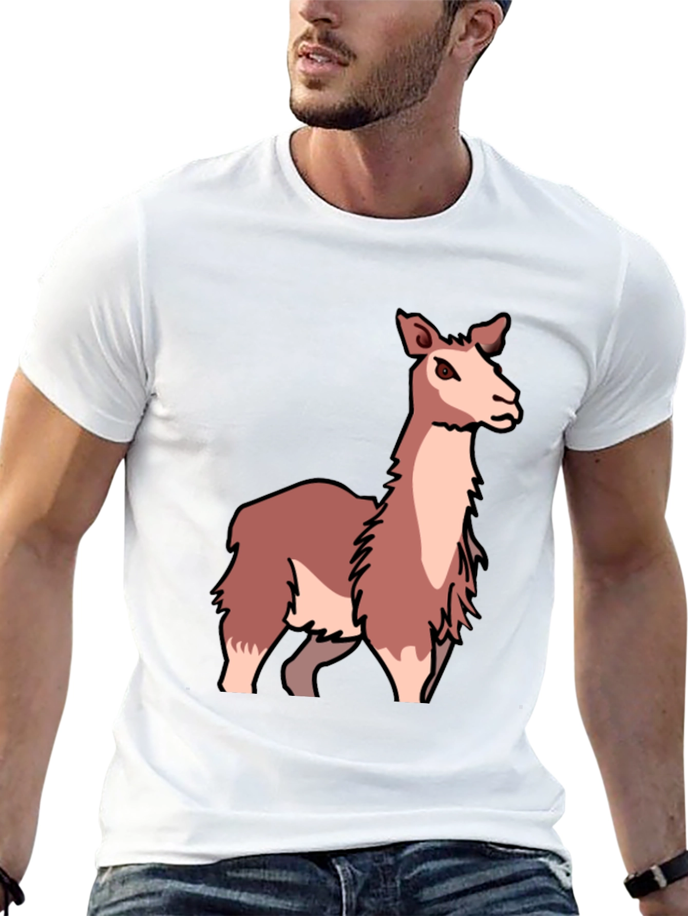 Llama Graphic Tee - Soft & Stylish Black T-Shirt