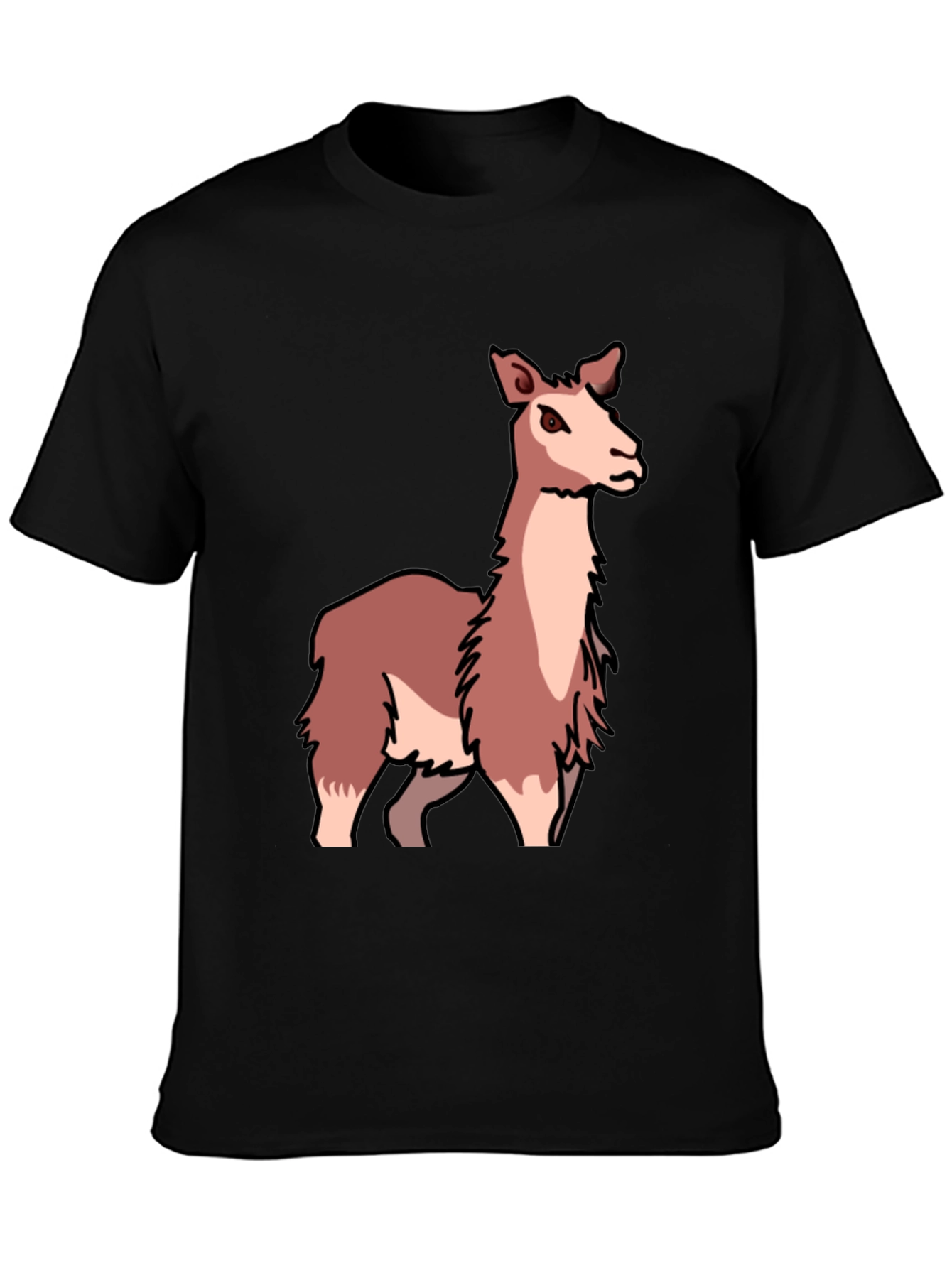 Llama Graphic Tee - Soft & Stylish Black T-Shirt