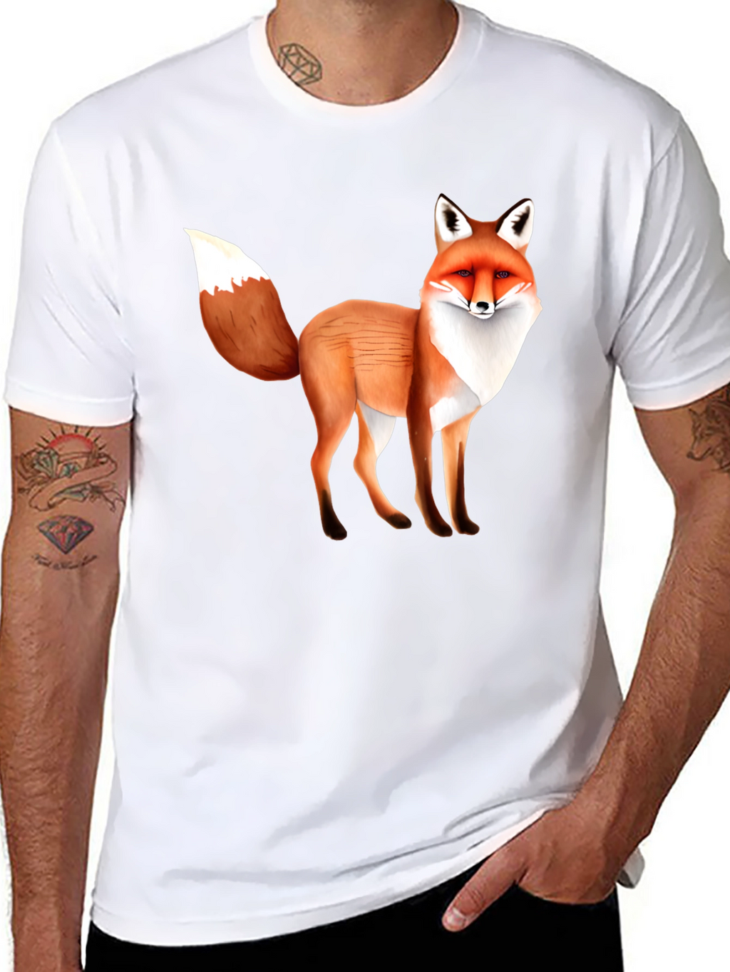 Fox Graphic T-Shirt - Unisex Black Tee