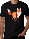 Fox Graphic T-Shirt - Unisex Black Tee