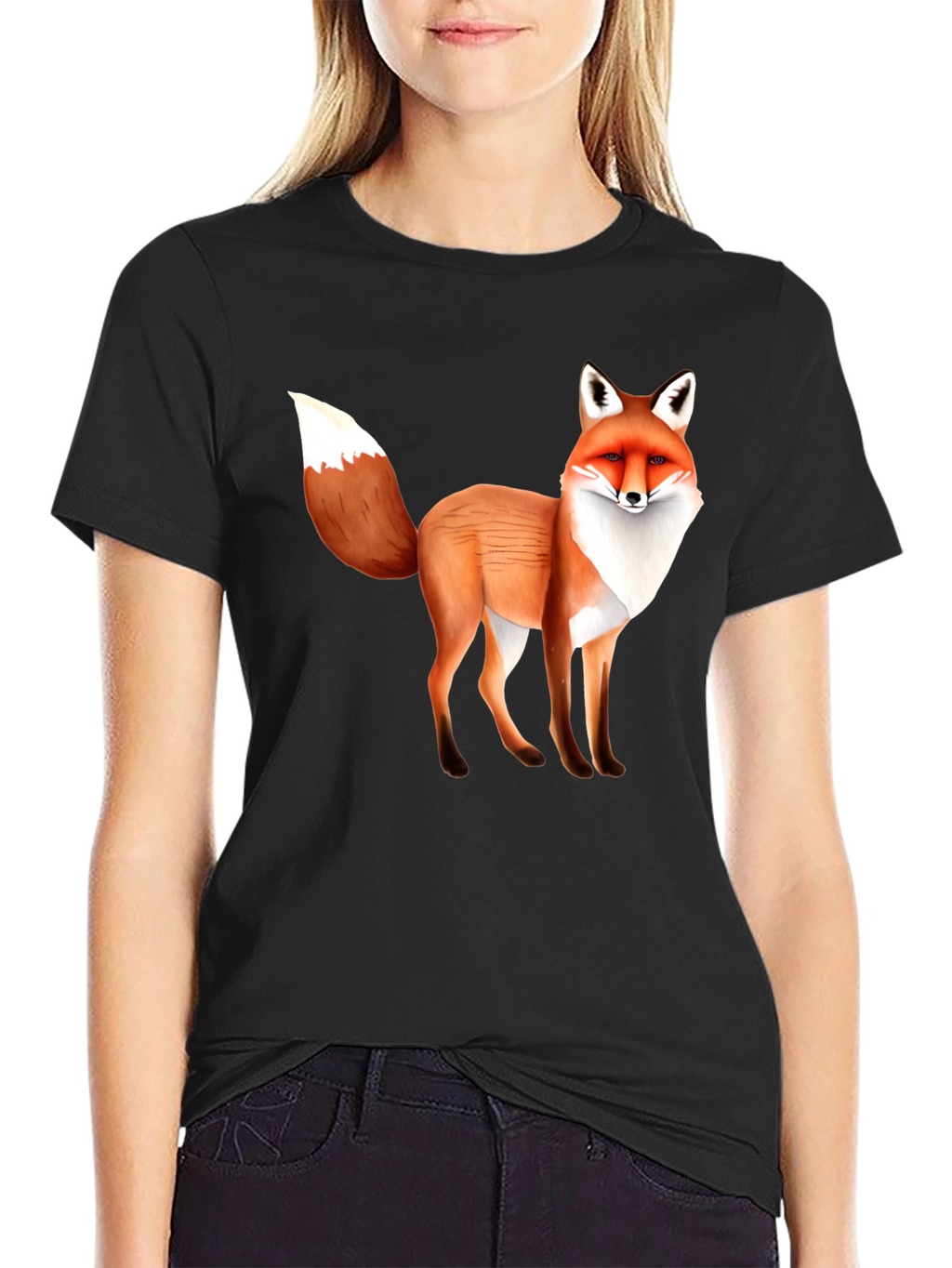 Fox Graphic T-Shirt - Unisex Black Tee