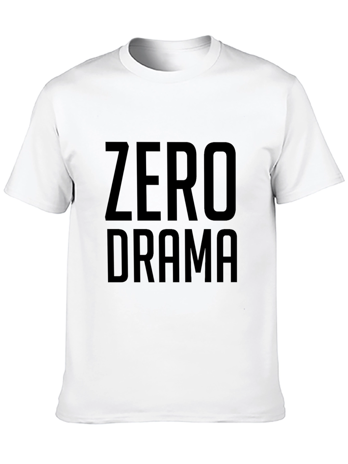 Zero Drama Black Graphic T-Shirt - Mens Casual Tee