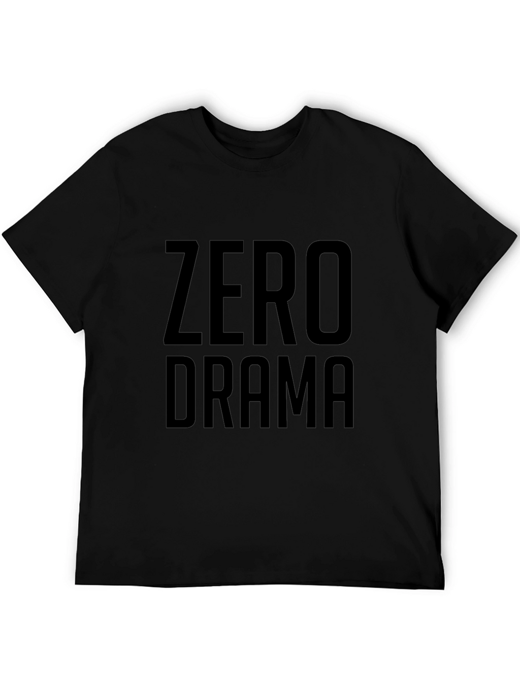 Zero Drama Black Graphic T-Shirt - Mens Casual Tee