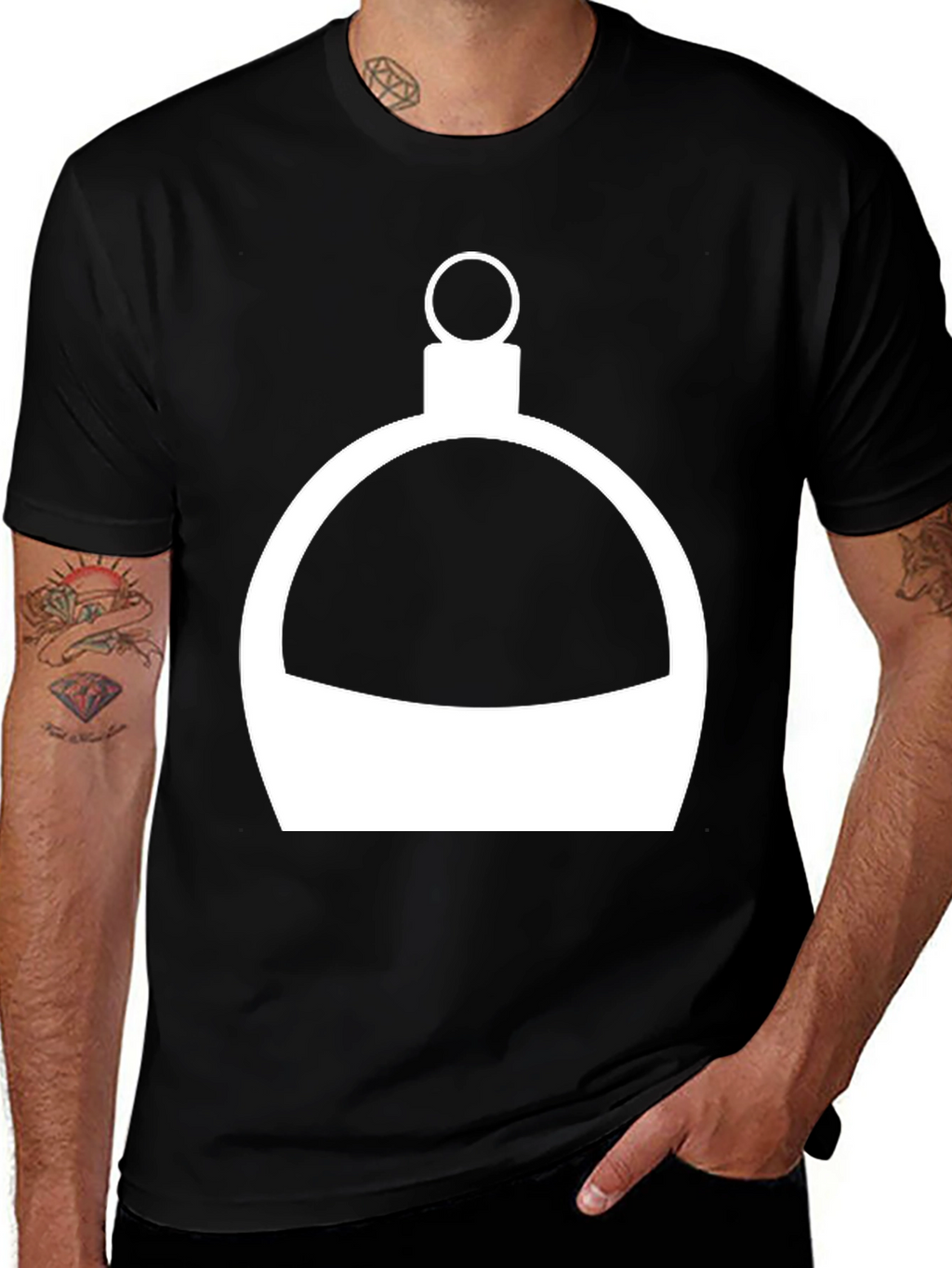 Minimalist Flask Graphic Tee - Black