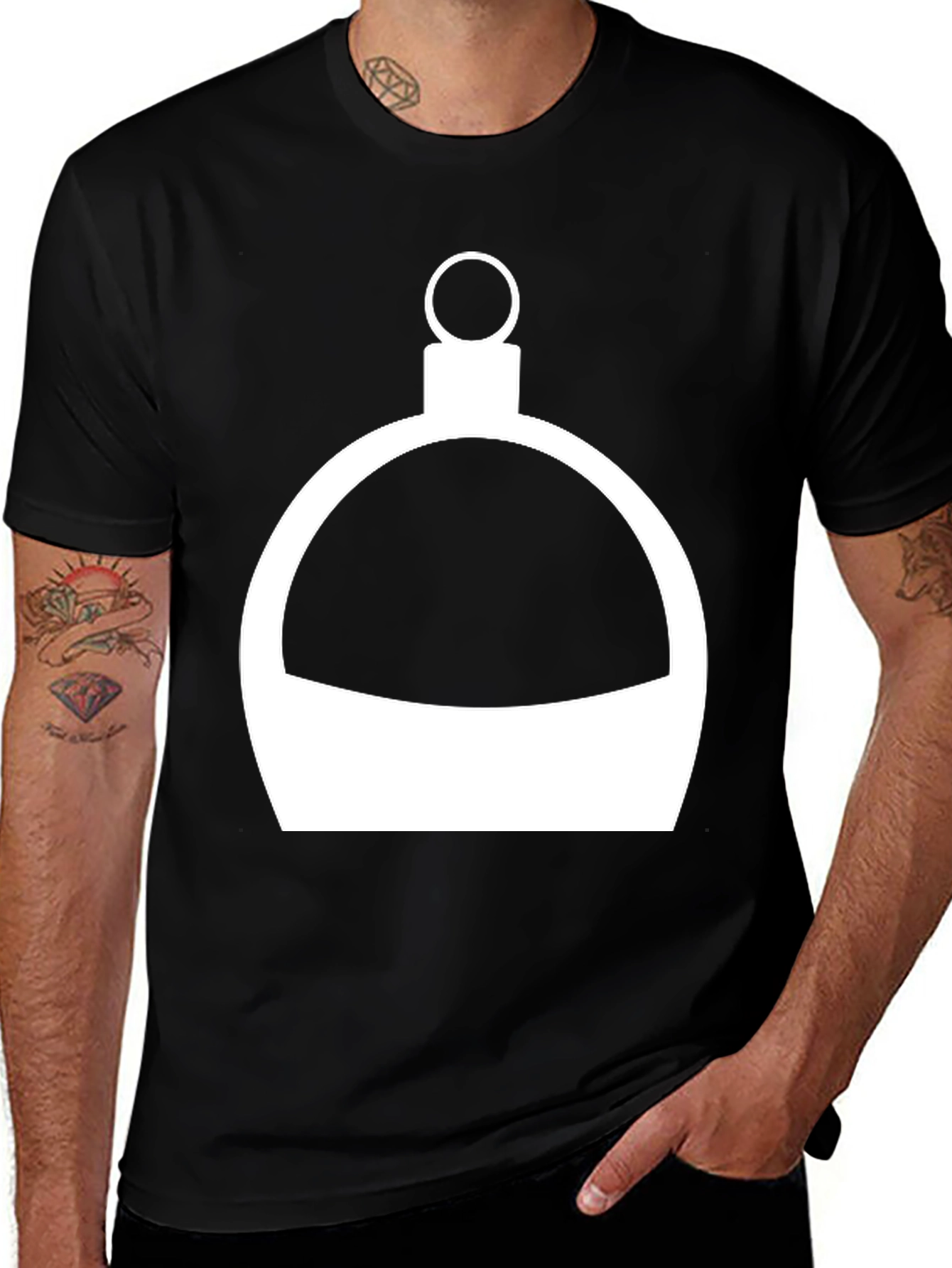 Minimalist Flask Graphic Tee - Black