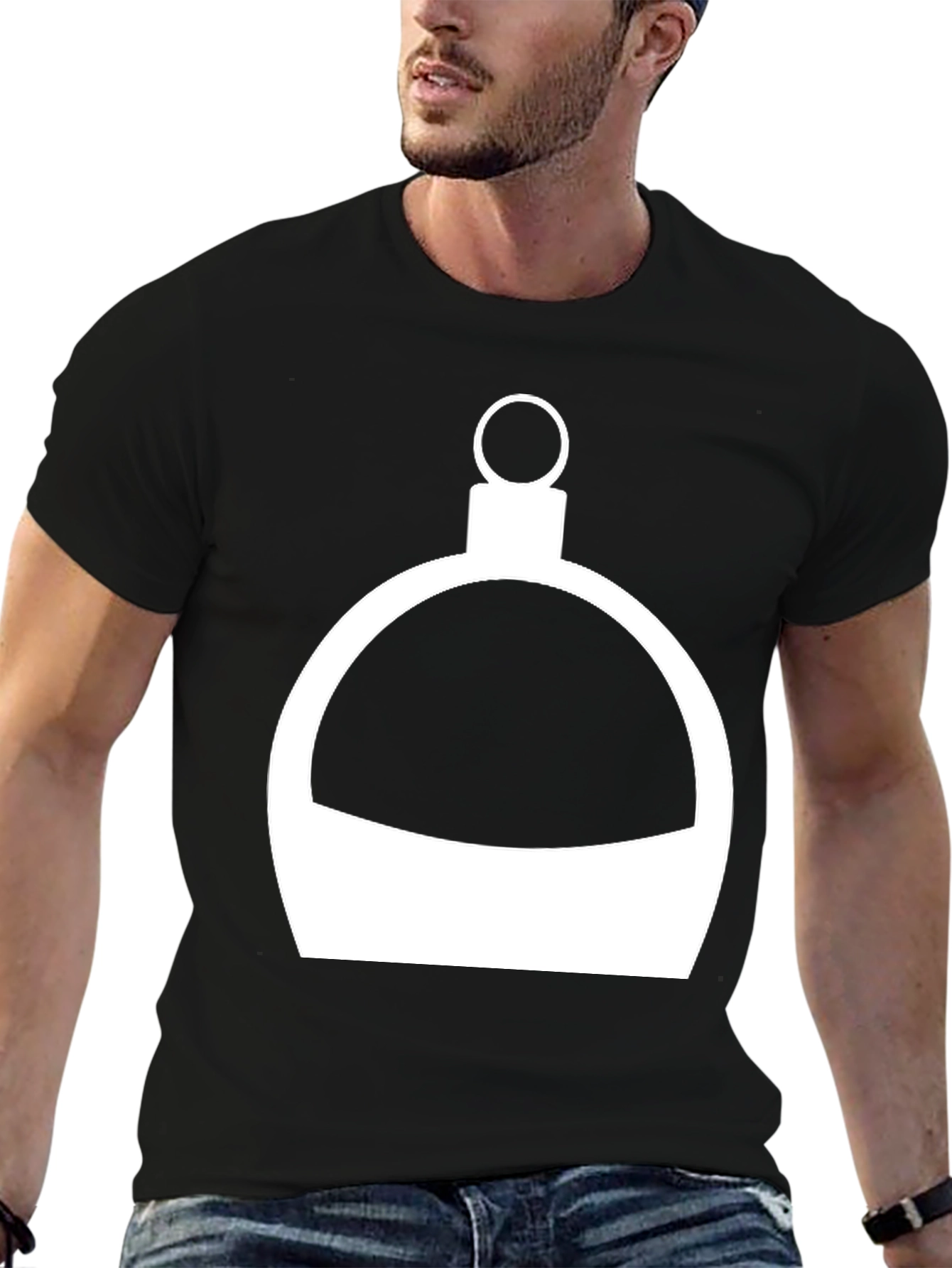 Minimalist Flask Graphic Tee - Black