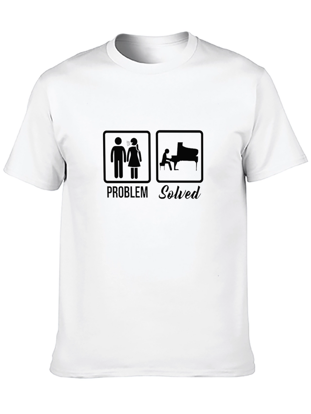 Problem Solved Piano Player Graphic T-Shirt