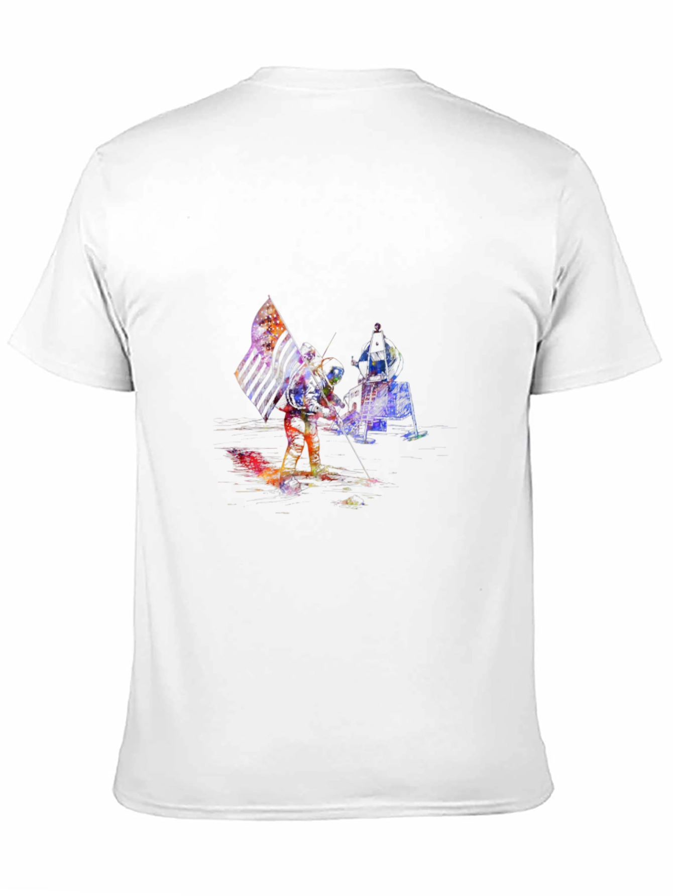 Astronaut American Flag Graphic T-Shirt
