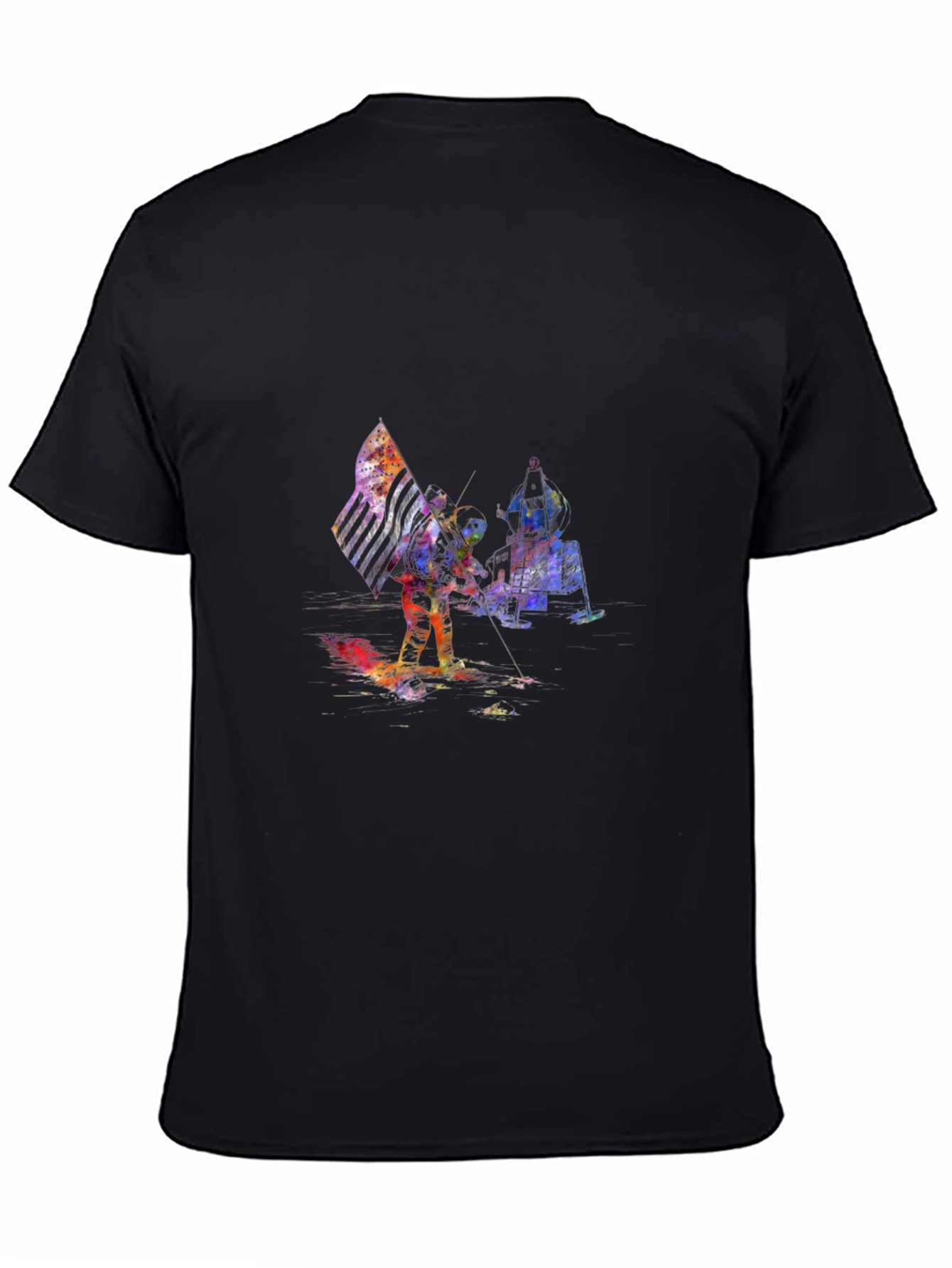 Astronaut American Flag Graphic T-Shirt