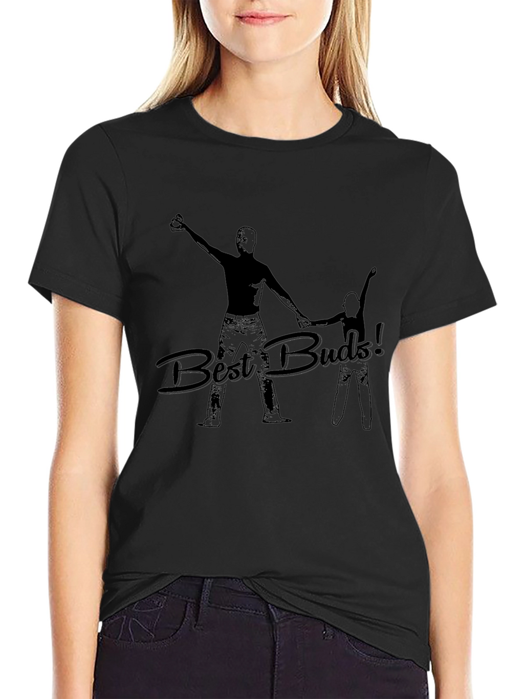Best Buds! Black Graphic T-Shirt