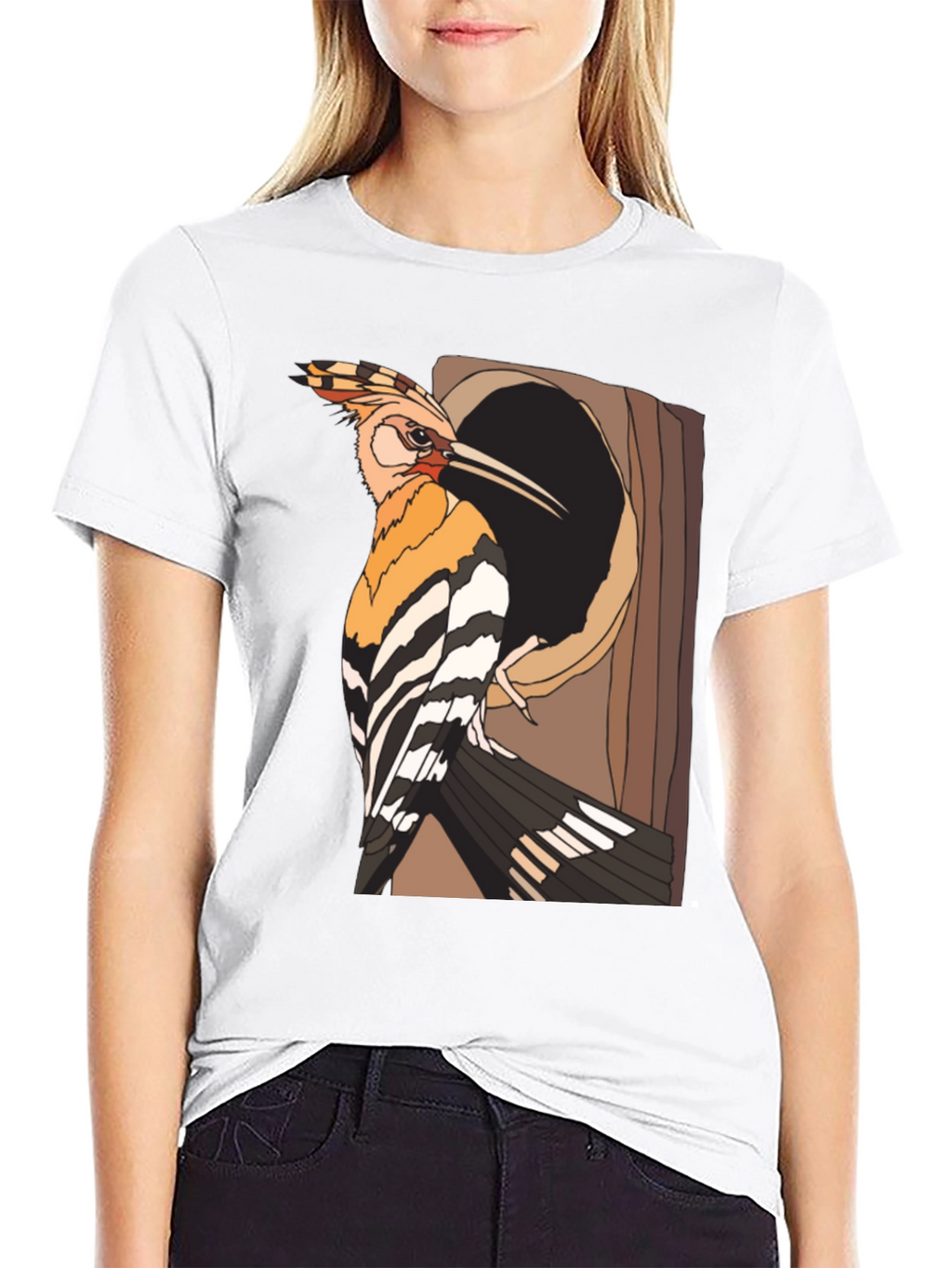 Hoopoe Bird Graphic Tee - Nature Lovers Shirt