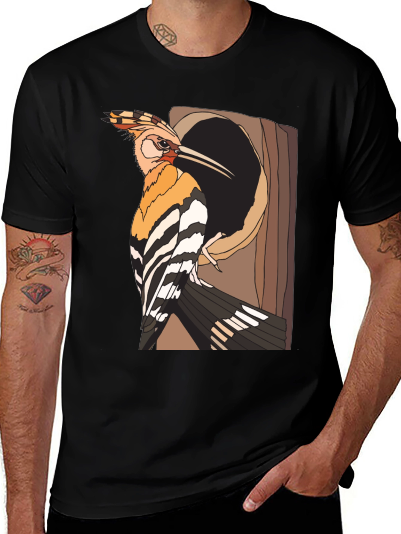 Hoopoe Bird Graphic Tee - Nature Lovers Shirt