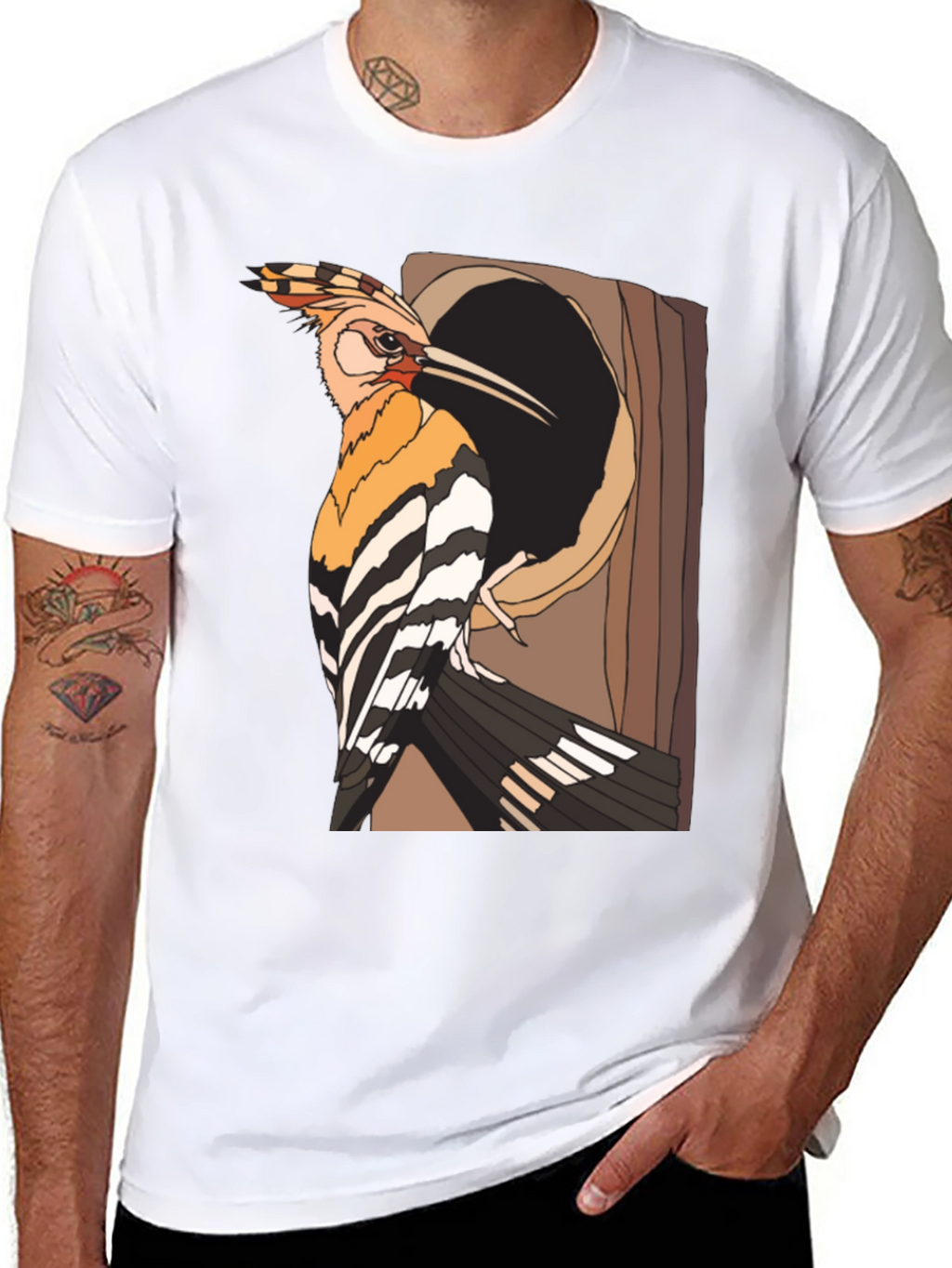 Hoopoe Bird Graphic Tee - Nature Lovers Shirt