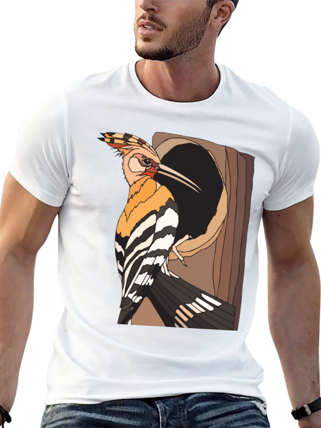 Hoopoe Bird Graphic Tee - Nature Lovers Shirt