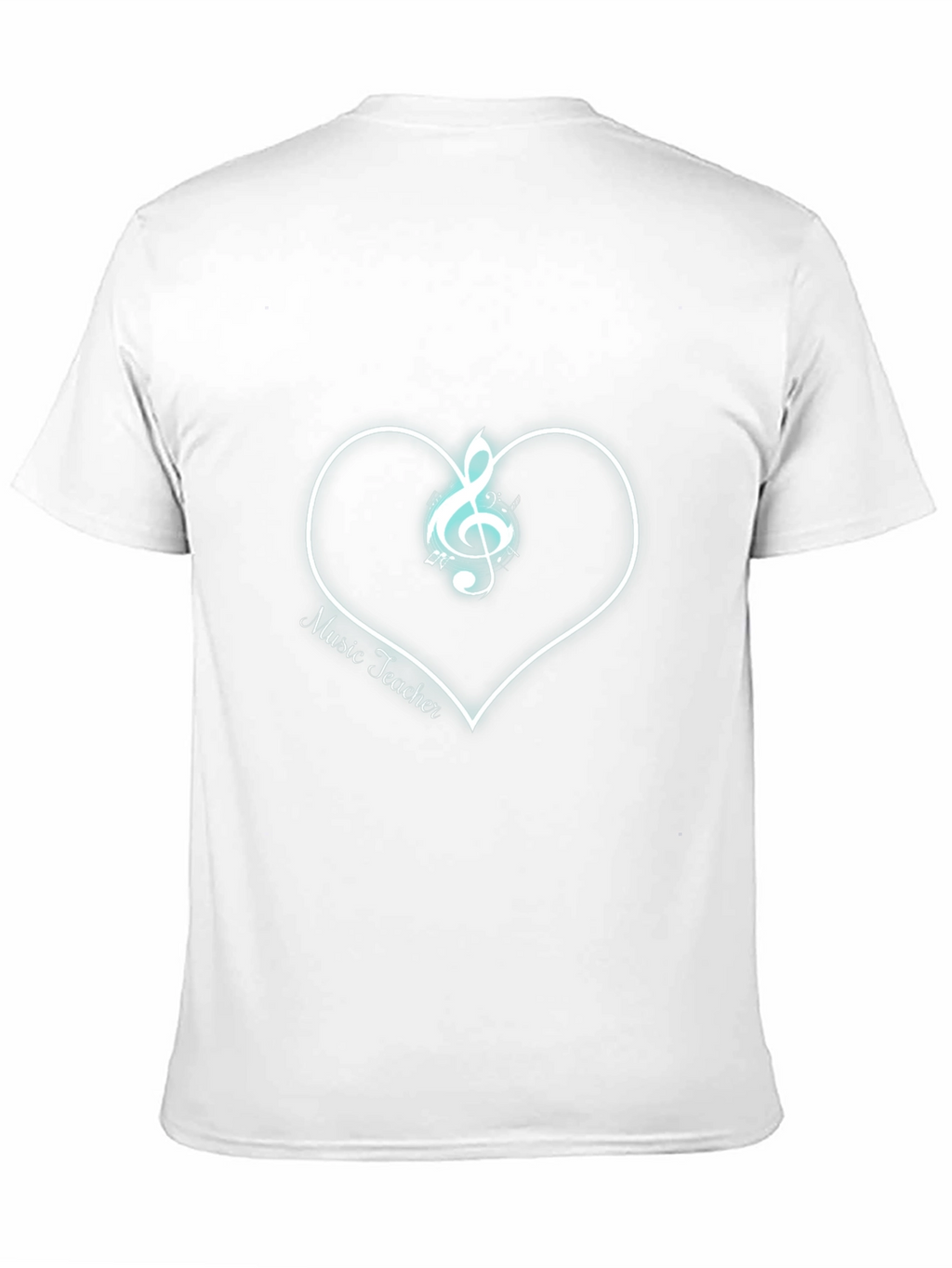 Music Teacher T-Shirt Treble Clef Heart Graphic Tee Black