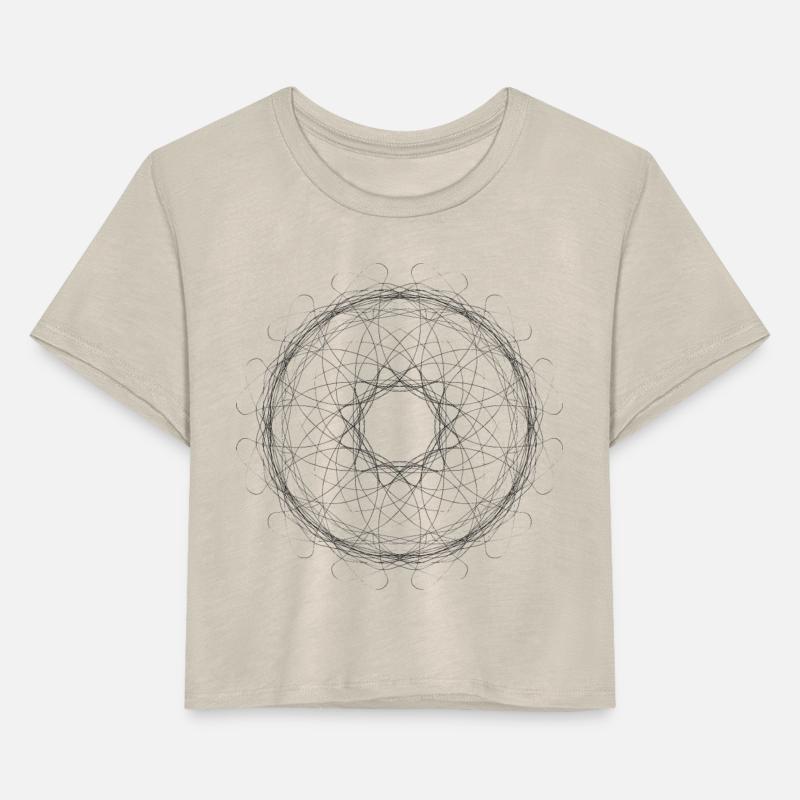 Black spirograph mandala of Prudence