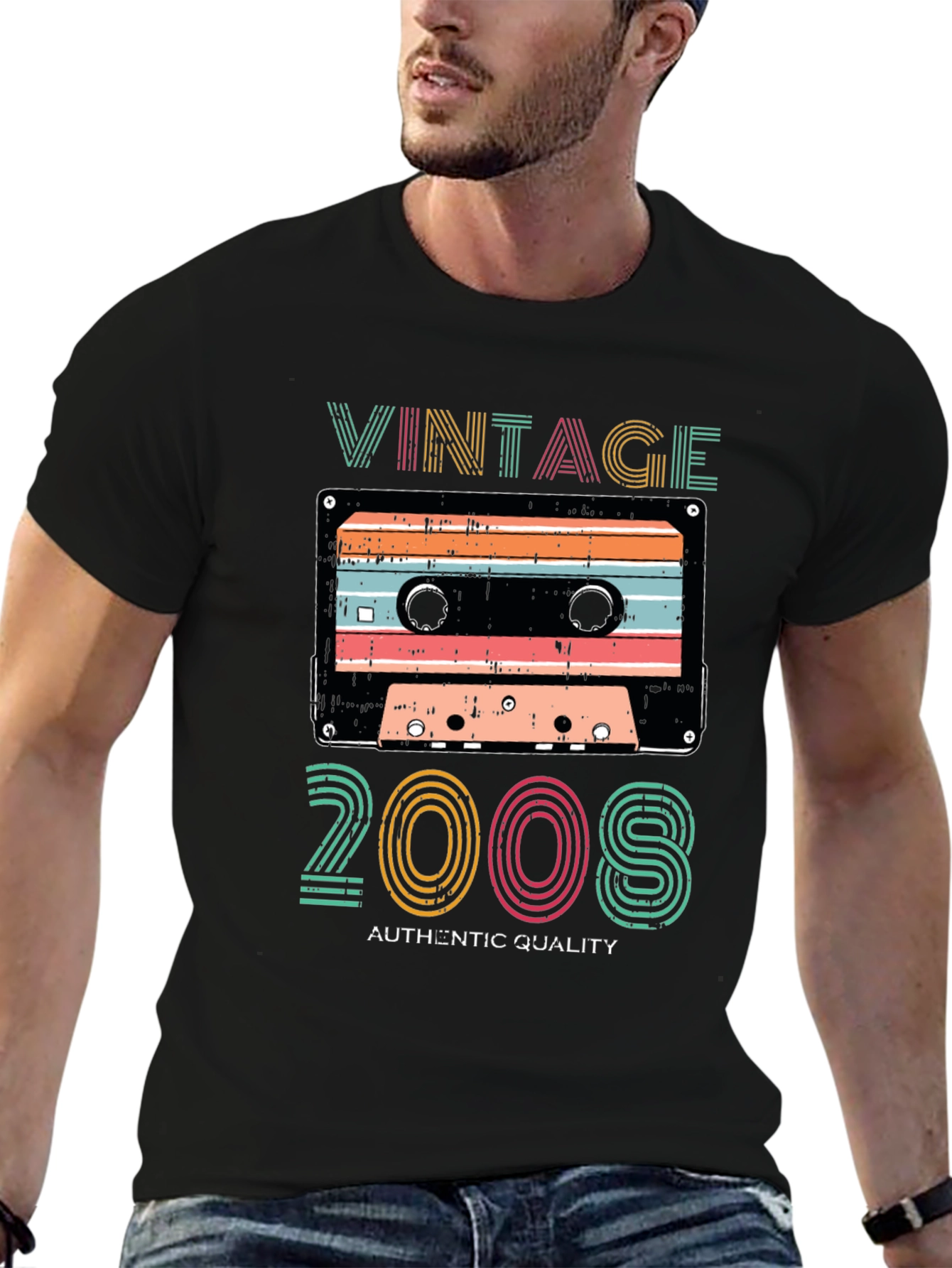 Vintage 2008 Cassette Graphic T-Shirt