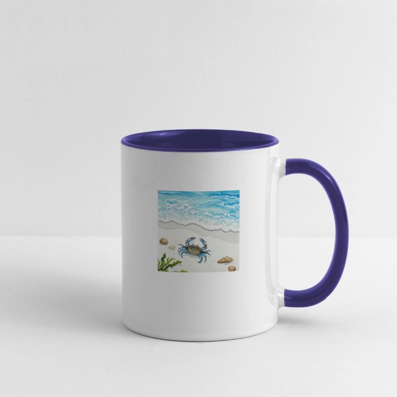 Blue Crab Beach Scene Art Tee