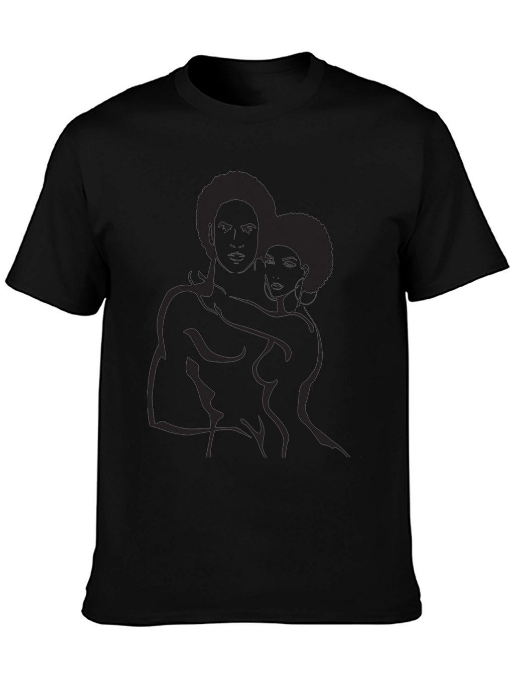 Abstract Afro Couple Graphic Tee