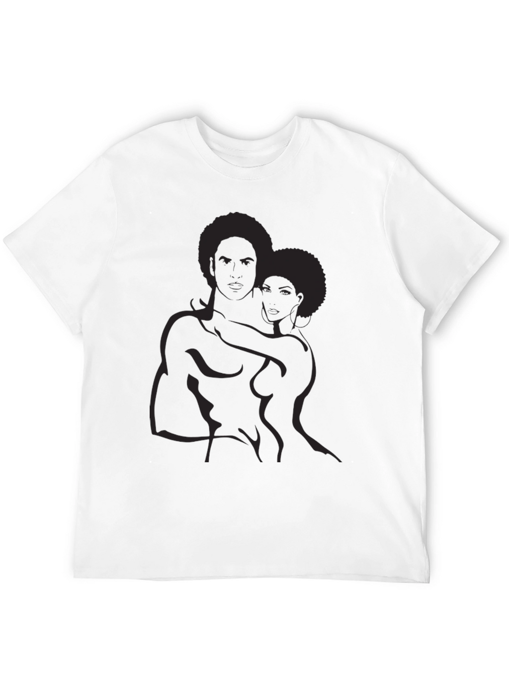 Abstract Afro Couple Graphic Tee