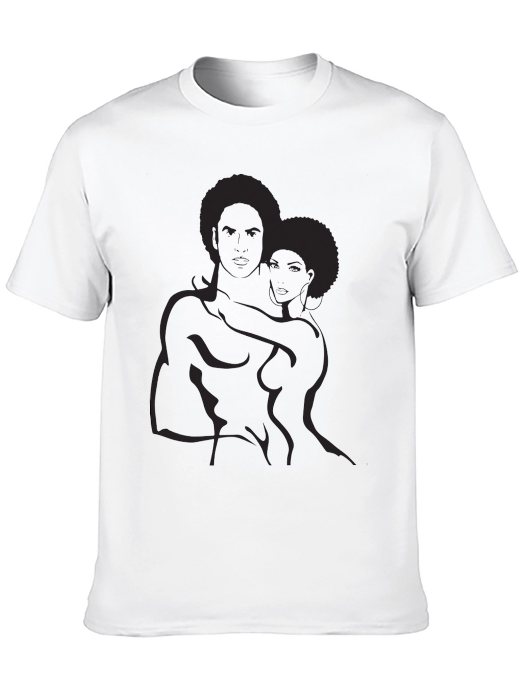 Abstract Afro Couple Graphic Tee