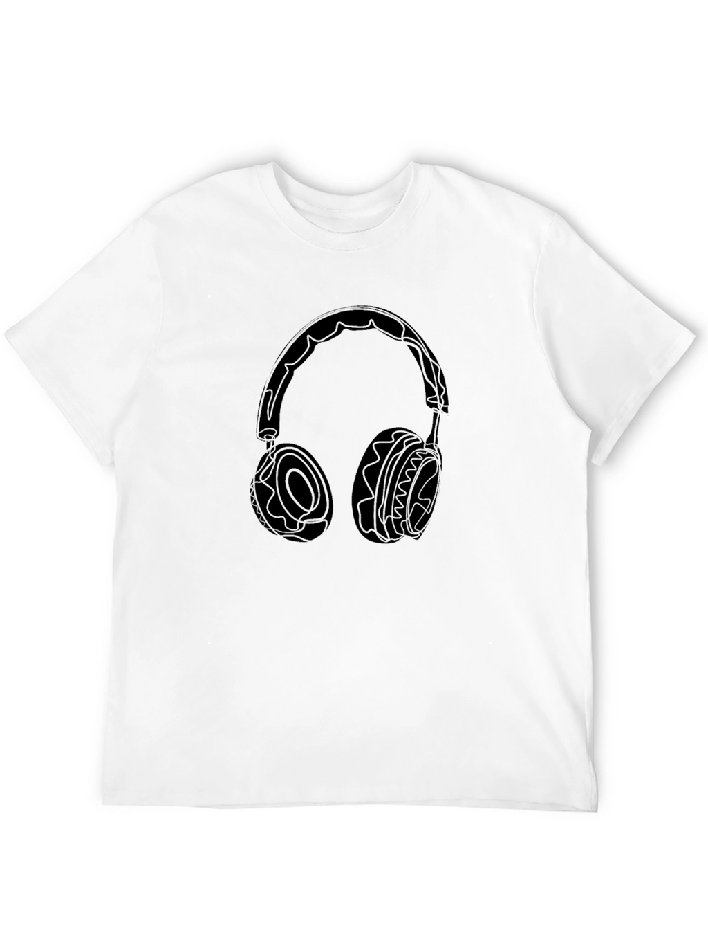 Black Headphones Graphic Tee