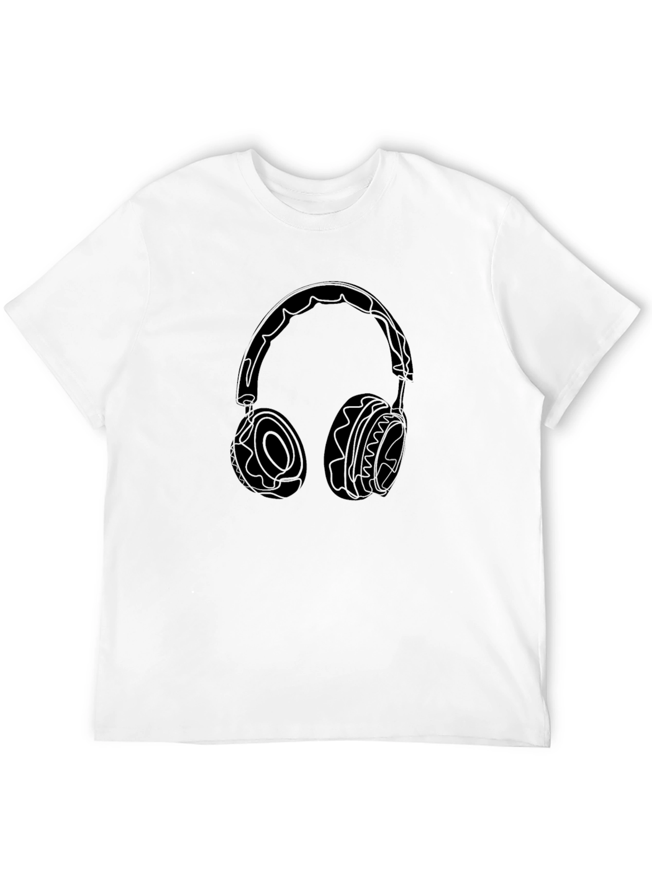 Black Headphones Graphic Tee