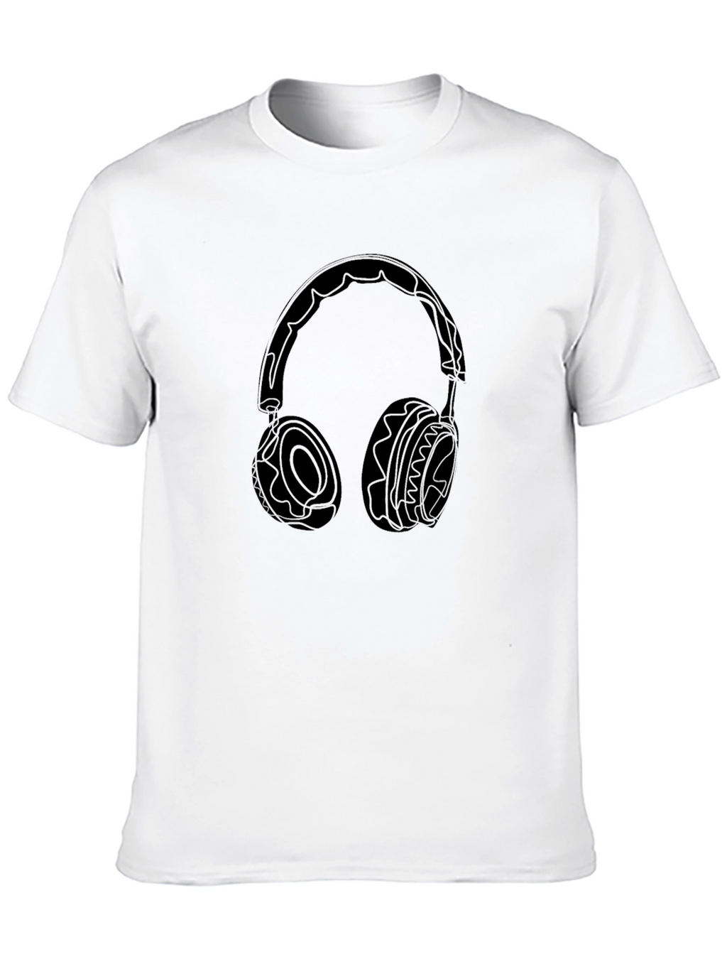 Black Headphones Graphic Tee