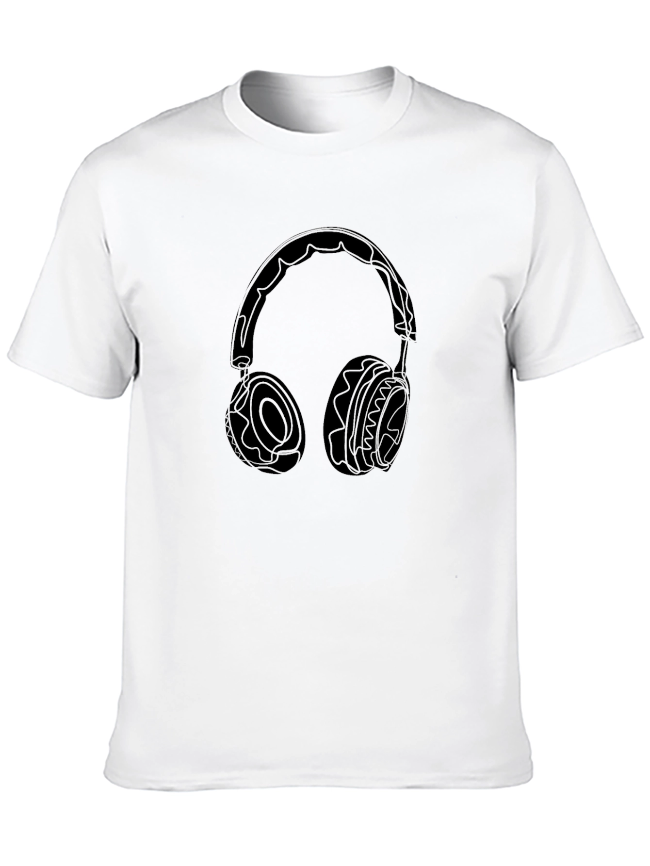 Black Headphones Graphic Tee