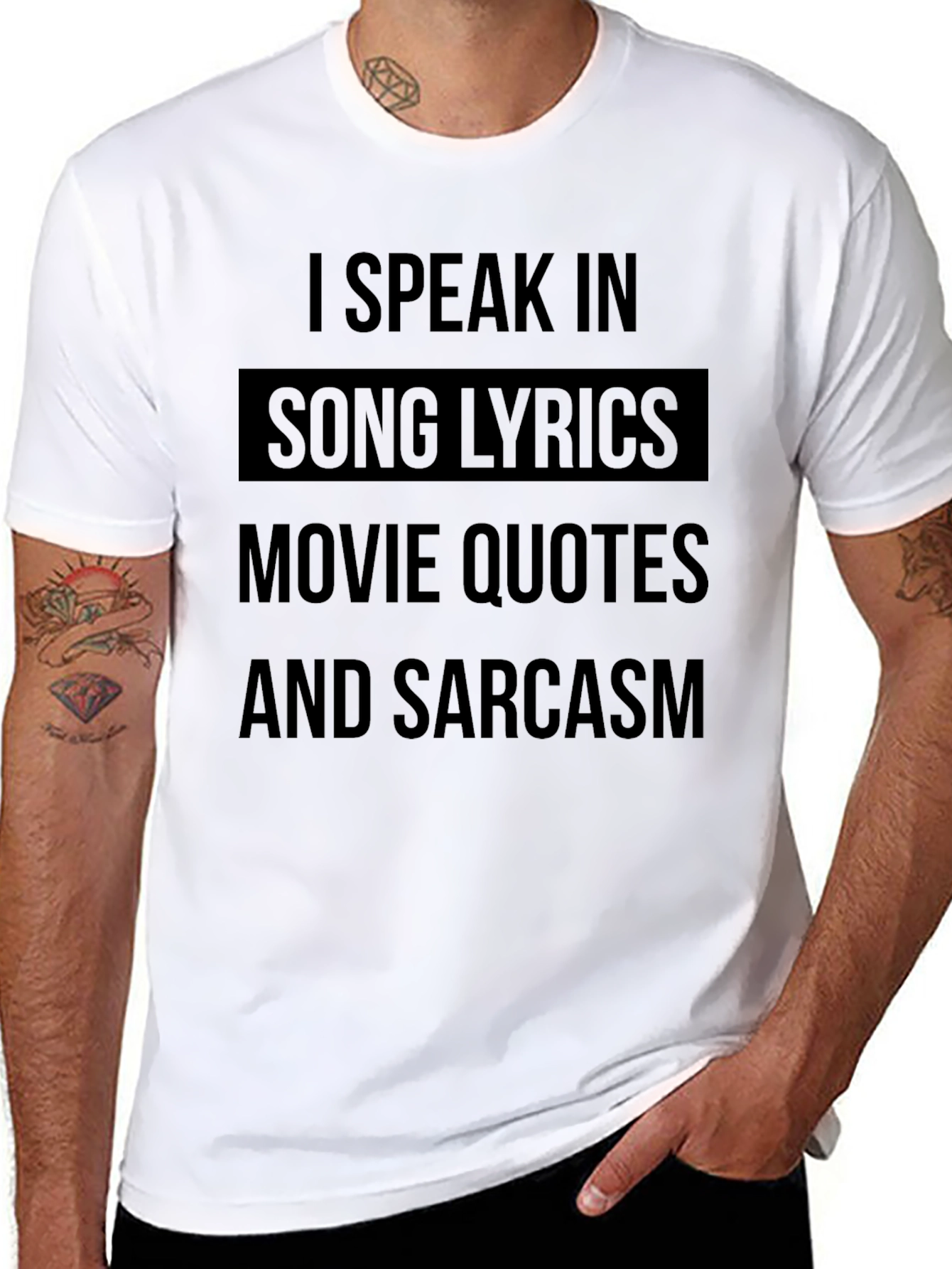 I Speak In Song Lyrics Mens T-Shirt