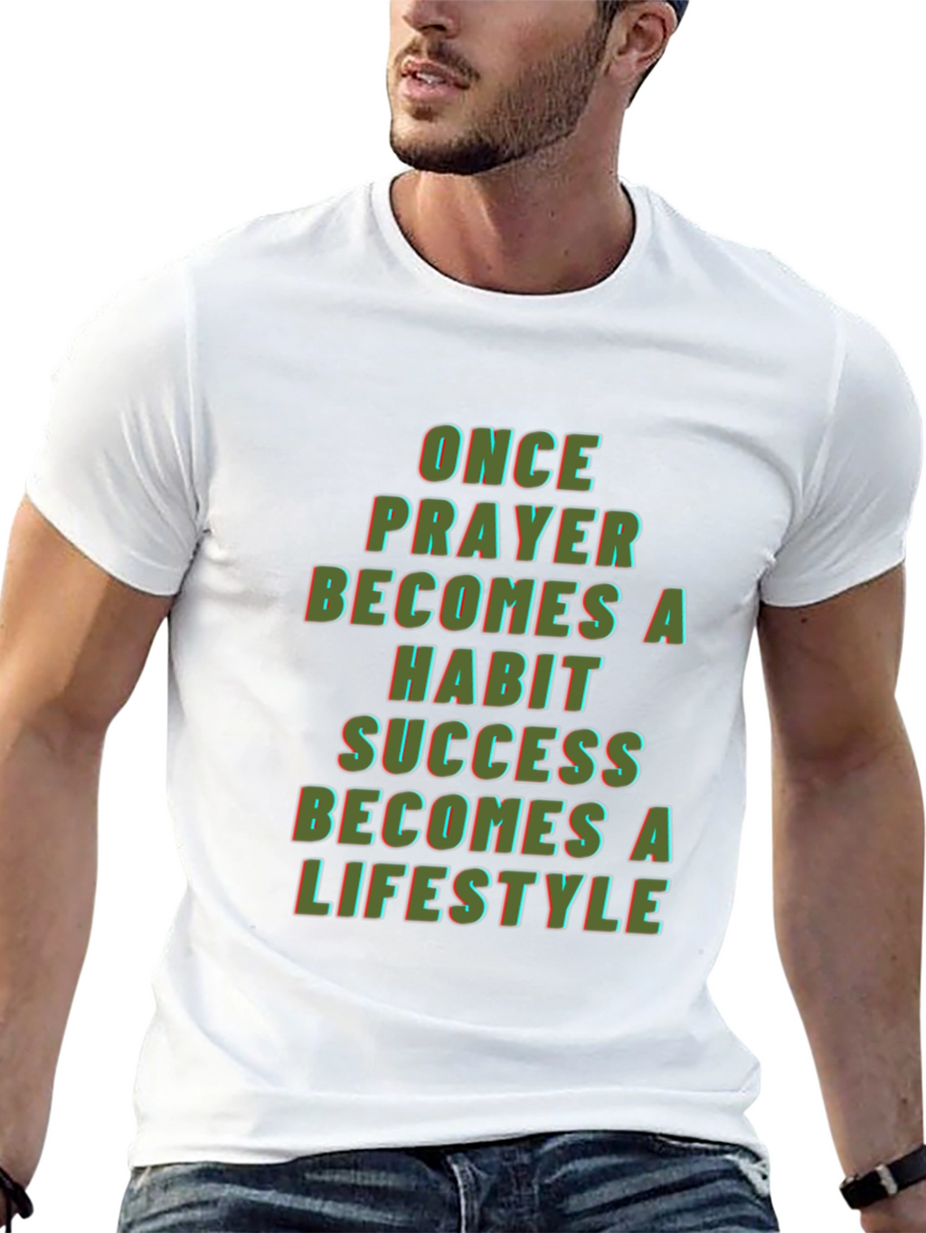 Prayer Habit Lifestyle Graphic T-Shirt - Black