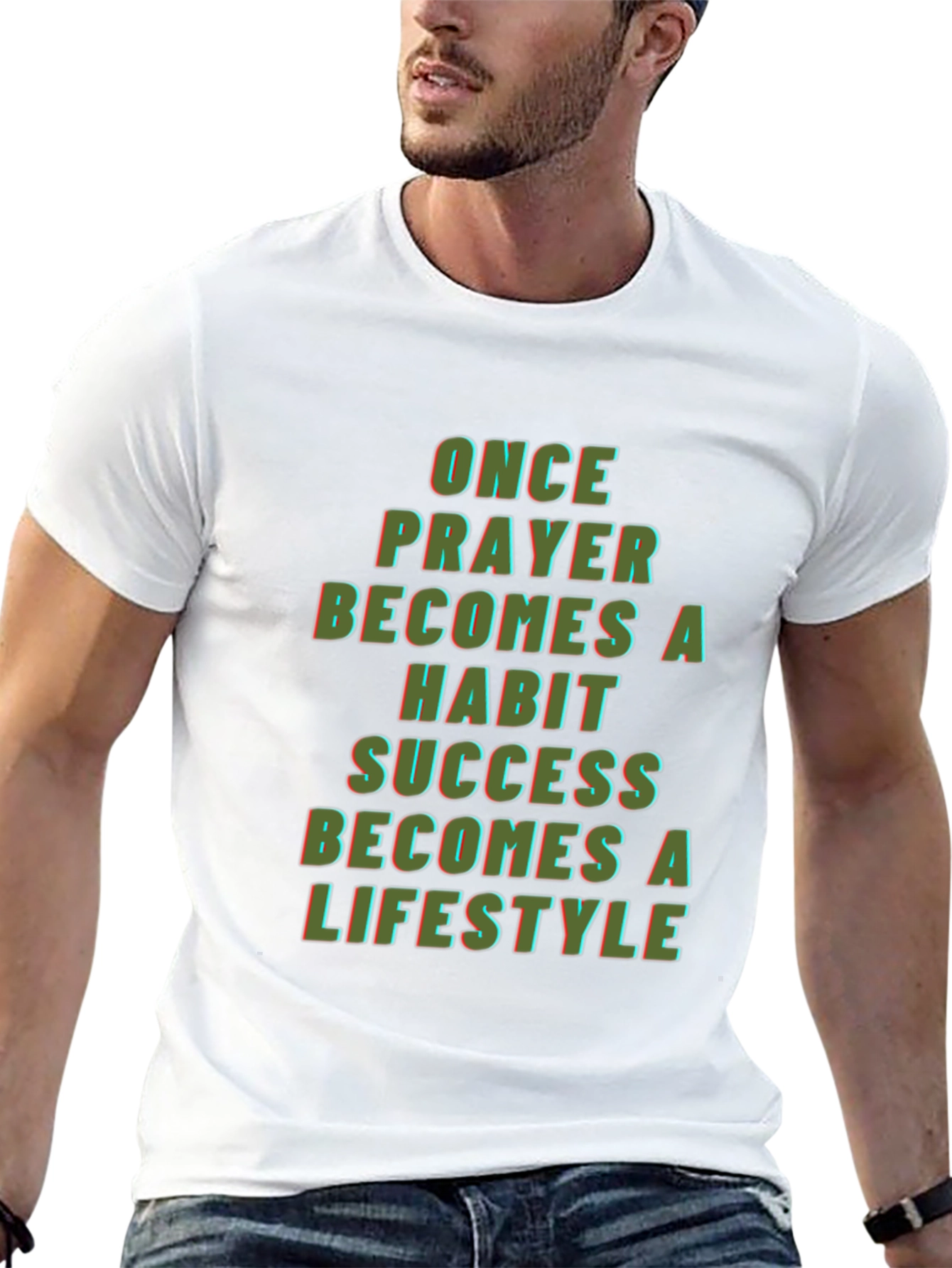 Prayer Habit Lifestyle Graphic T-Shirt - Black