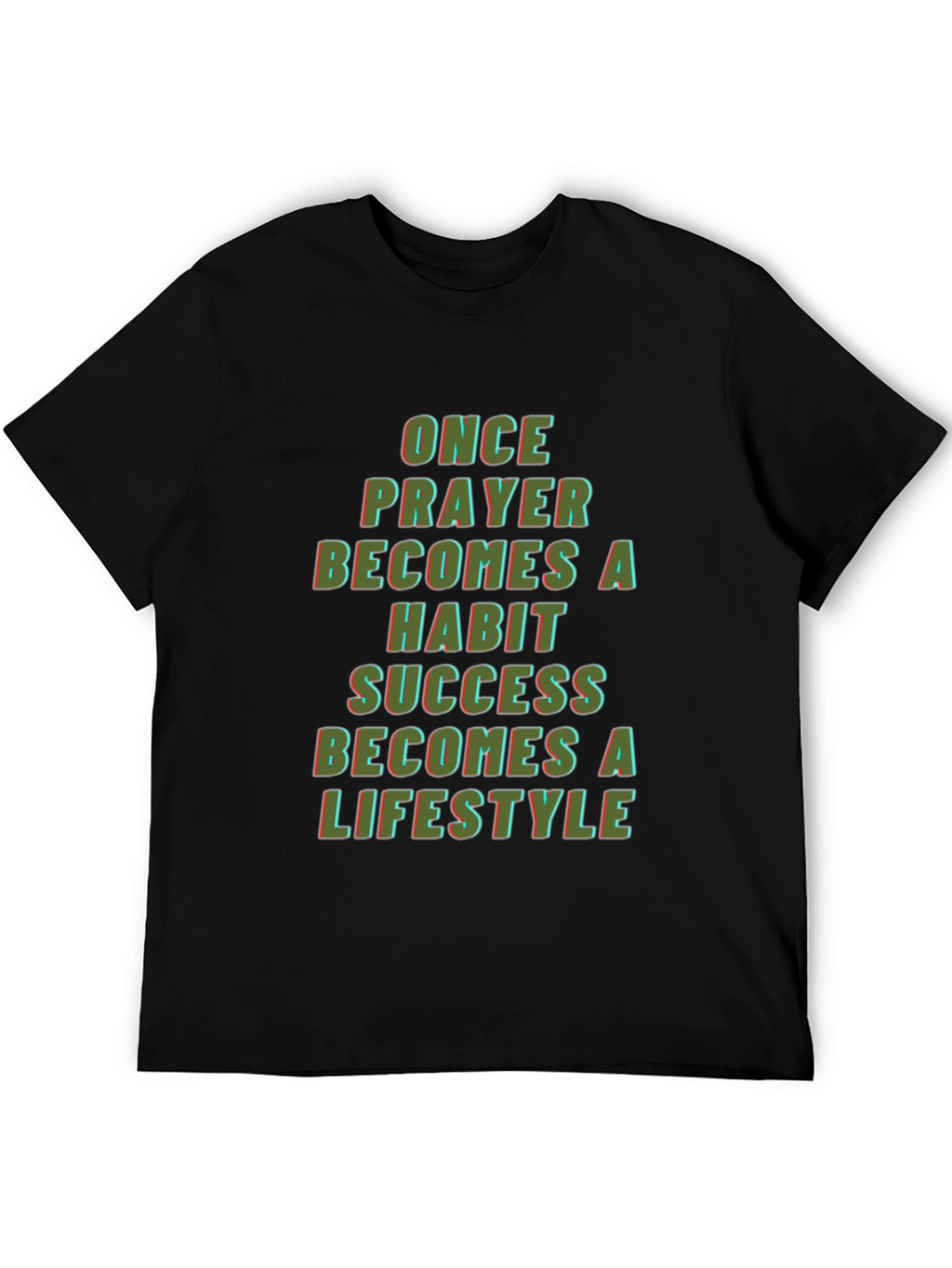 Prayer Habit Lifestyle Graphic T-Shirt - Black