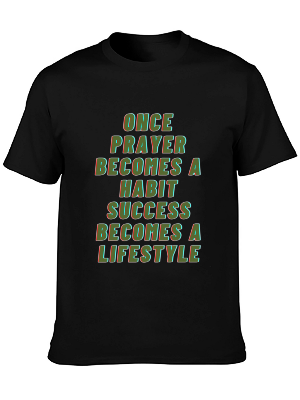 Prayer Habit Lifestyle Graphic T-Shirt - Black