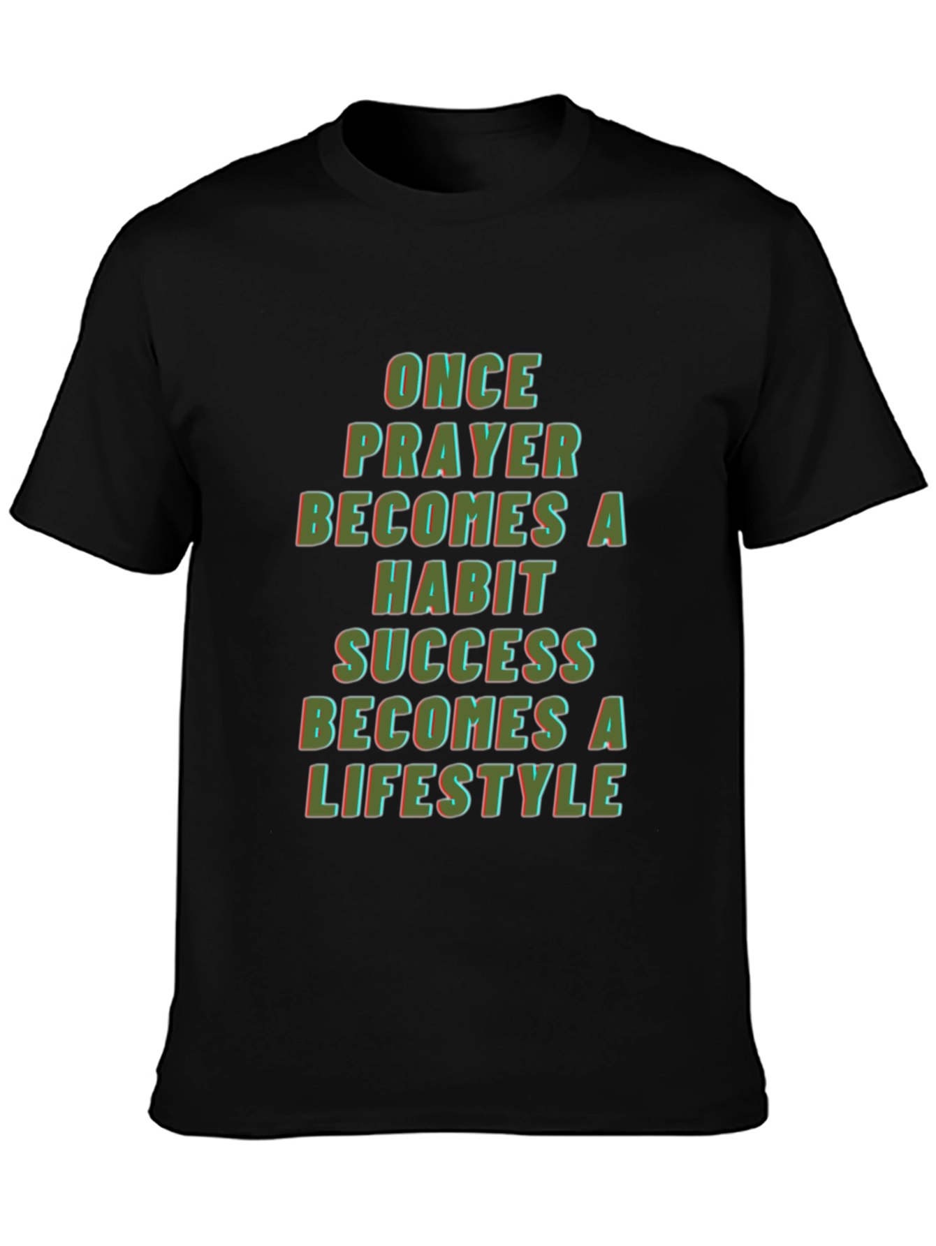 Prayer Habit Lifestyle Graphic T-Shirt - Black