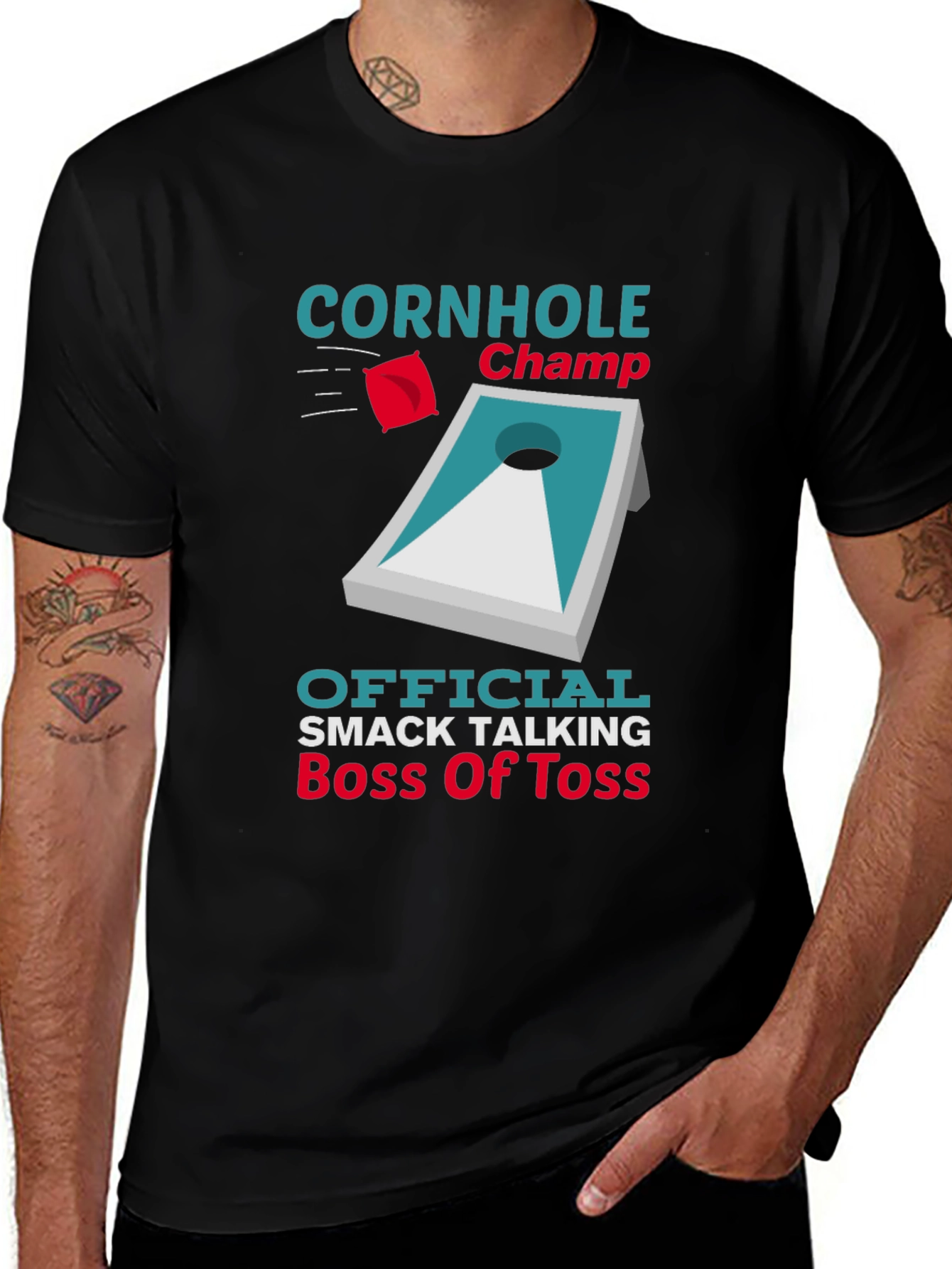 Cornhole Champ Boss of Toss Graphic T-Shirt