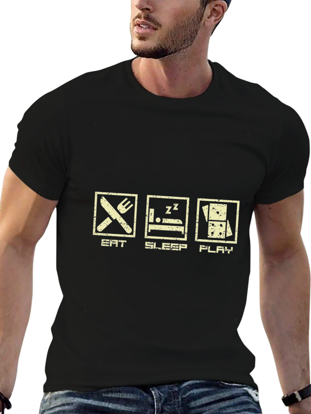 Eat Sleep Play T-Shirt - Domino Game Tee