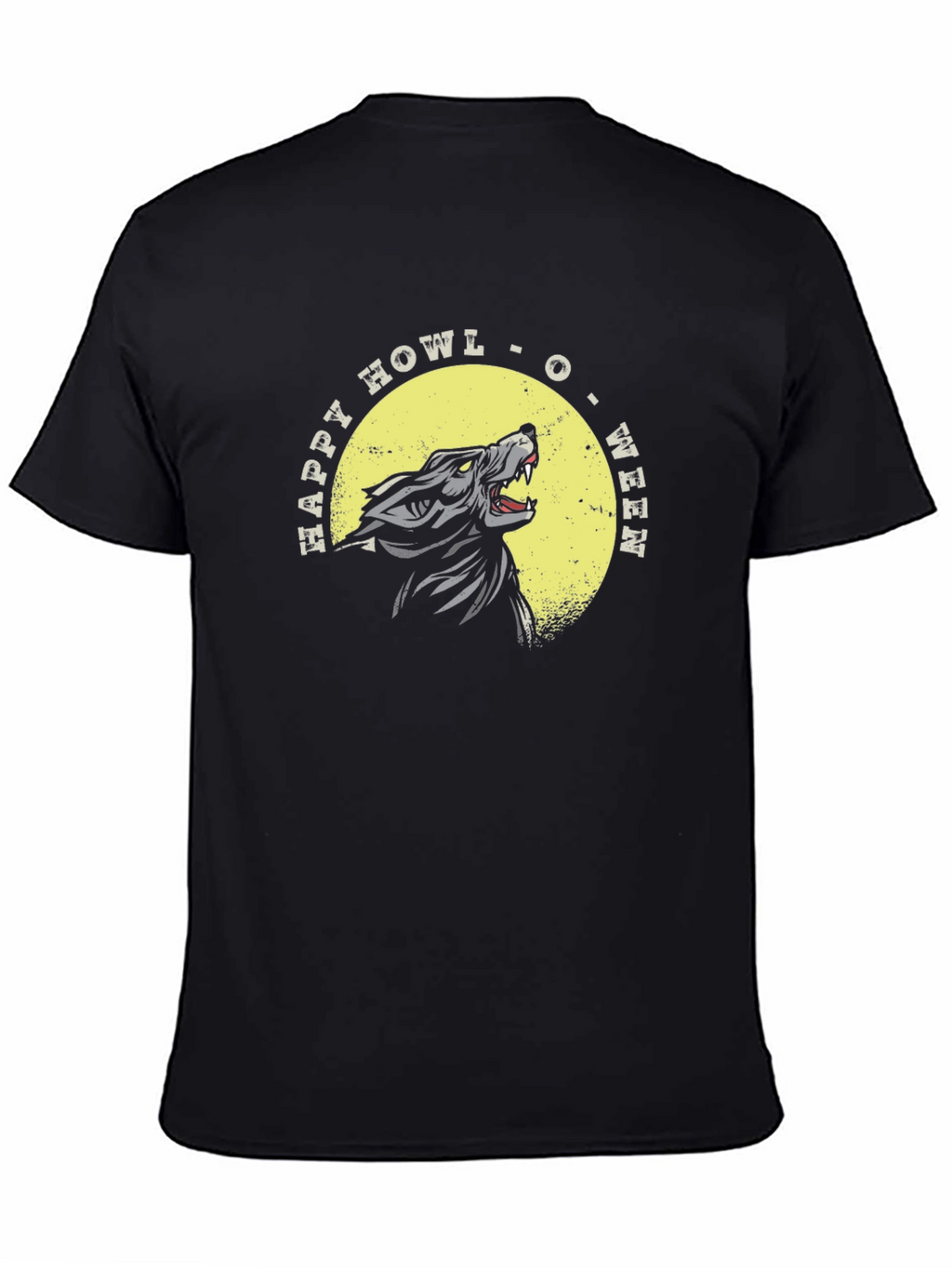 Happy Howl-O-Ween Wolf Graphic T-Shirt