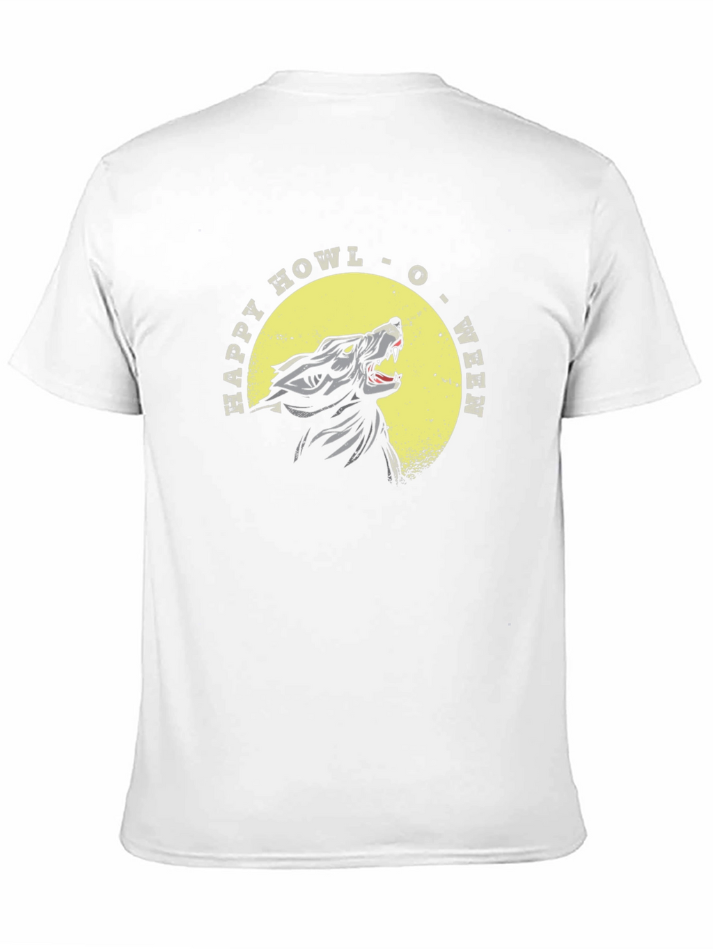 Happy Howl-O-Ween Wolf Graphic T-Shirt