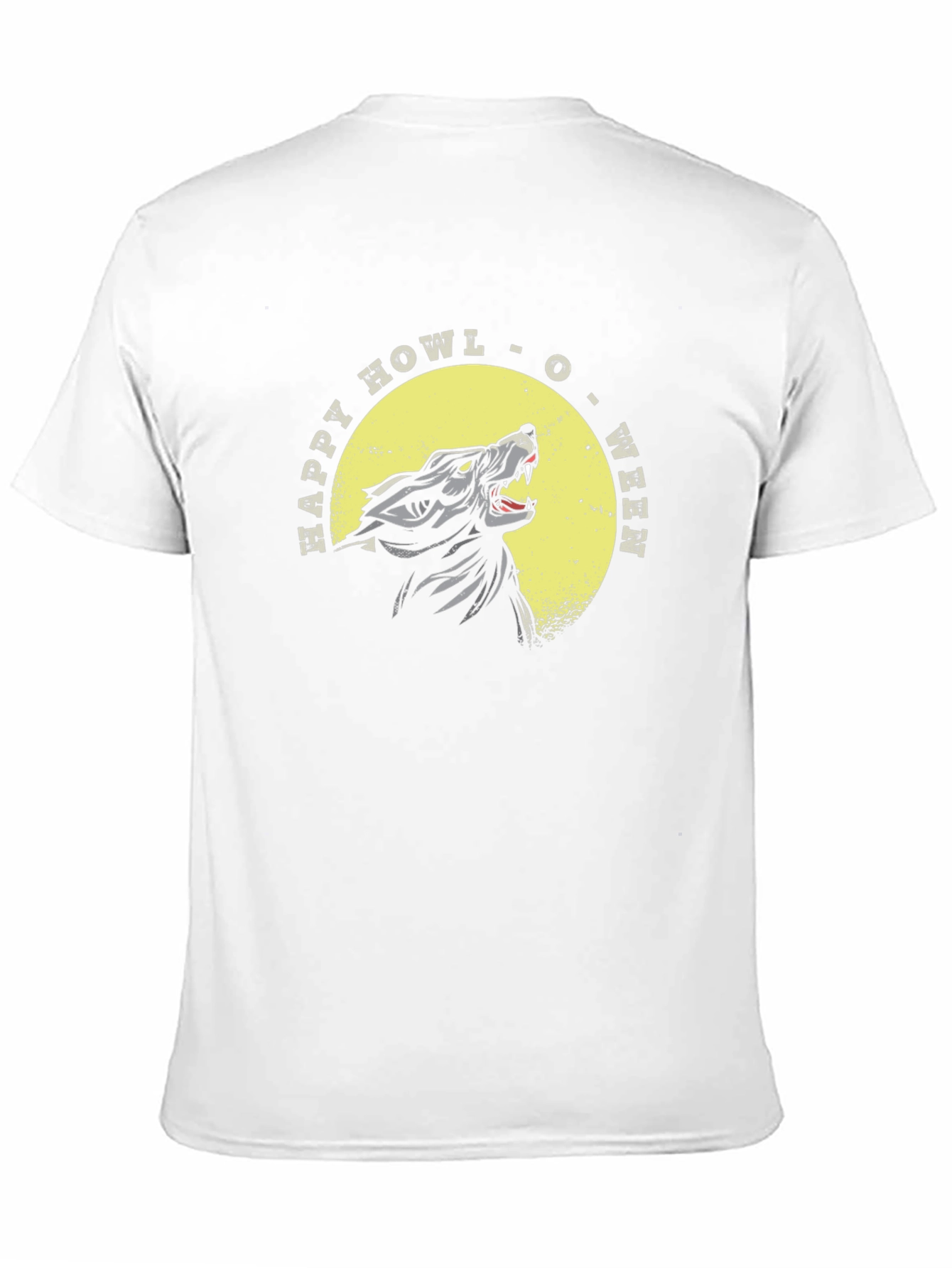 Happy Howl-O-Ween Wolf Graphic T-Shirt