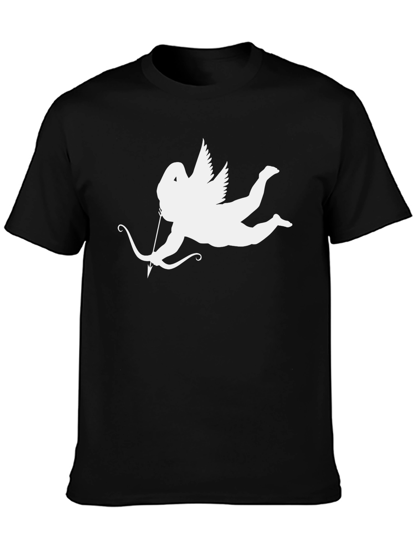 Cupid Graphic Tee - Black Cotton T-Shirt