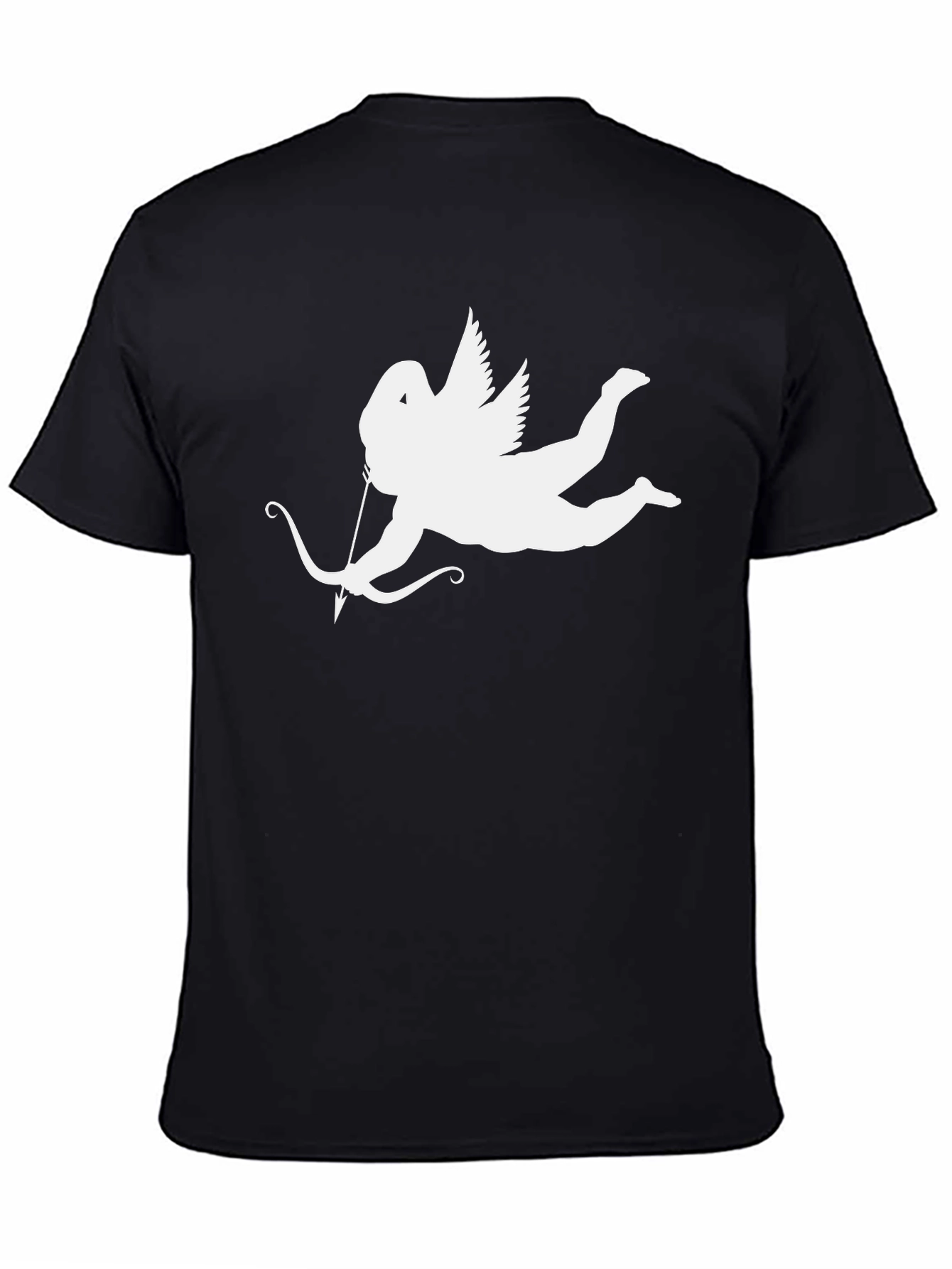 Cupid Graphic Tee - Black Cotton T-Shirt