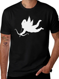 Cupid Graphic Tee - Black Cotton T-Shirt