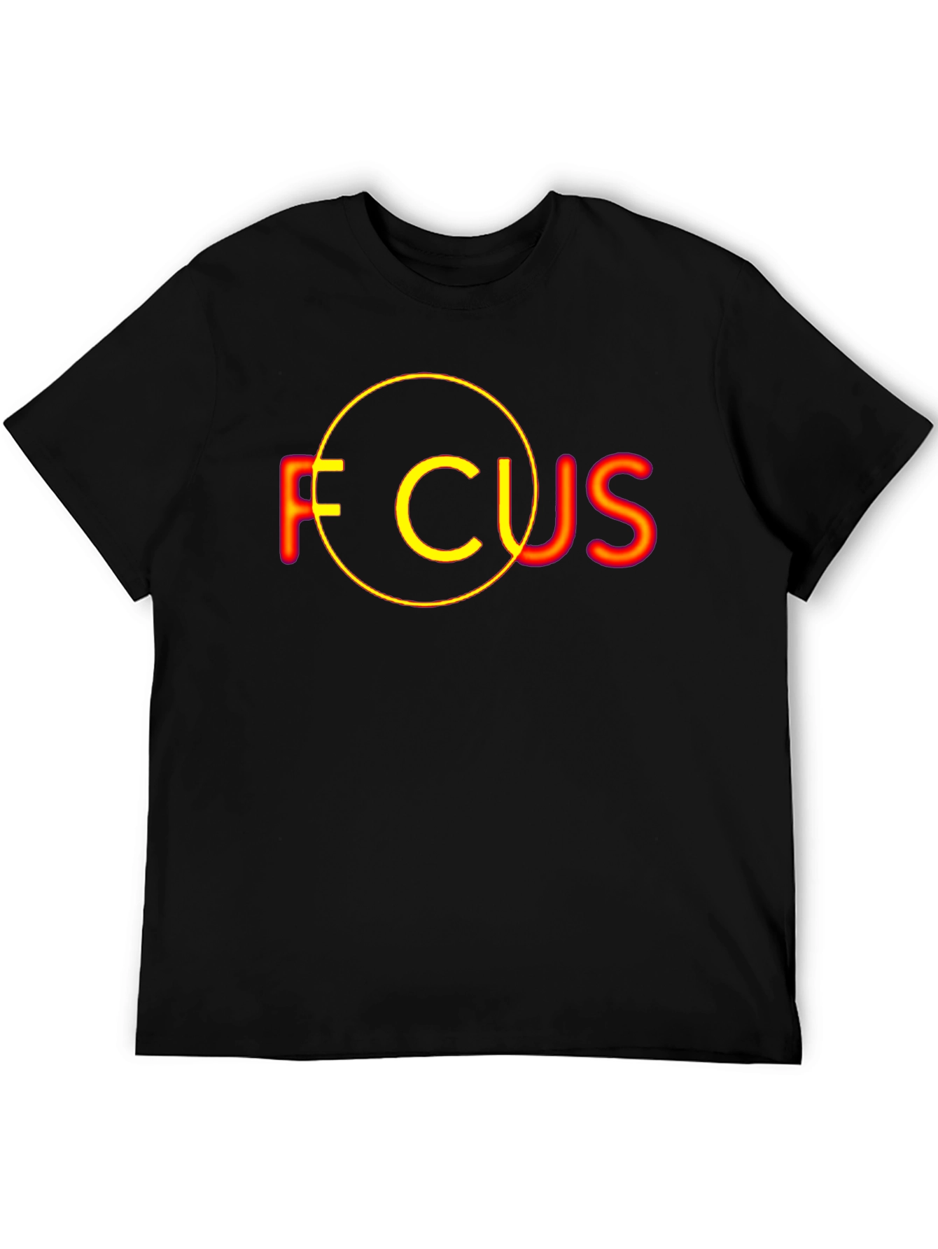 Focus Graphic T-Shirt - Black Cotton Tee