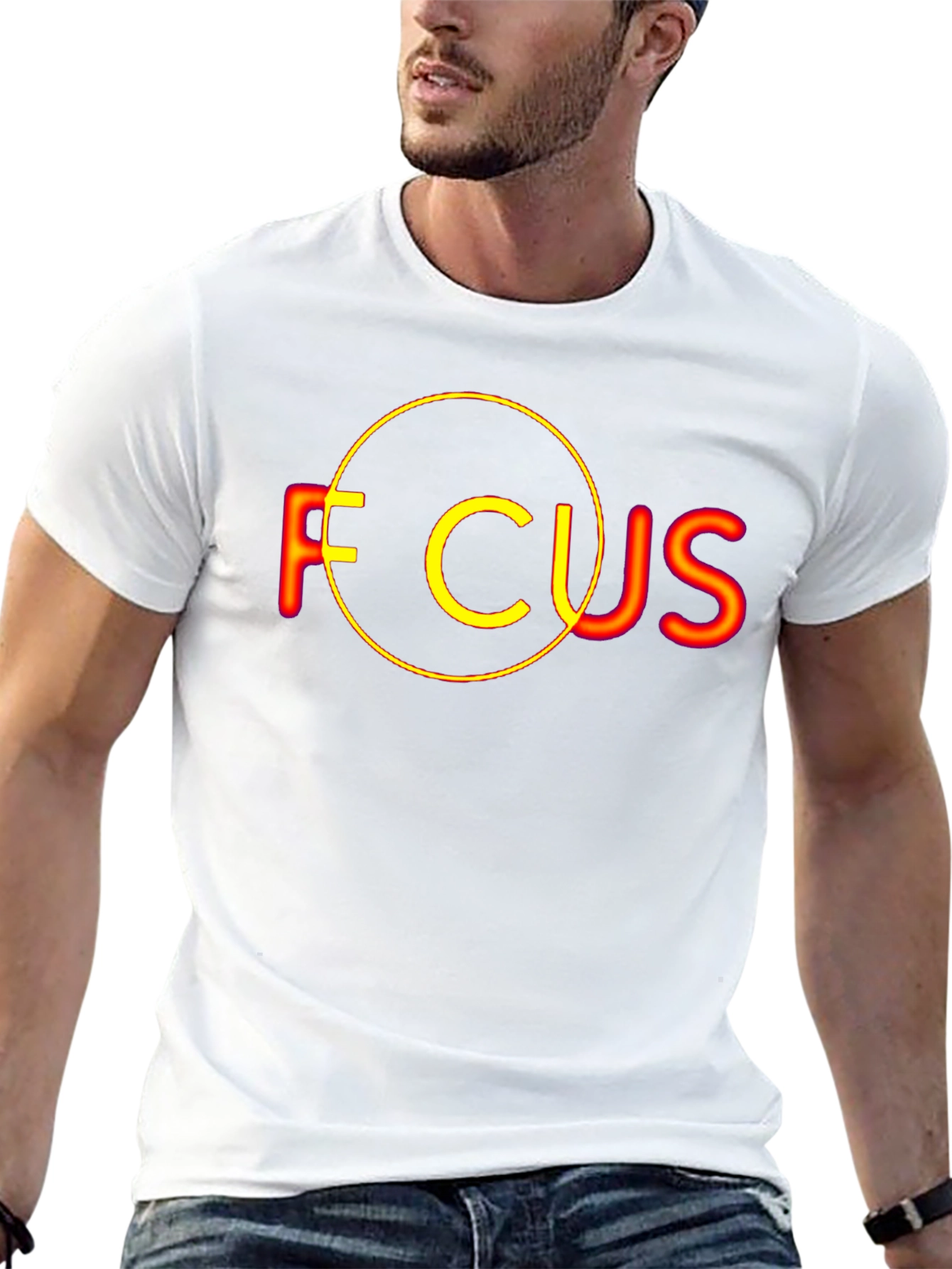 Focus Graphic T-Shirt - Black Cotton Tee
